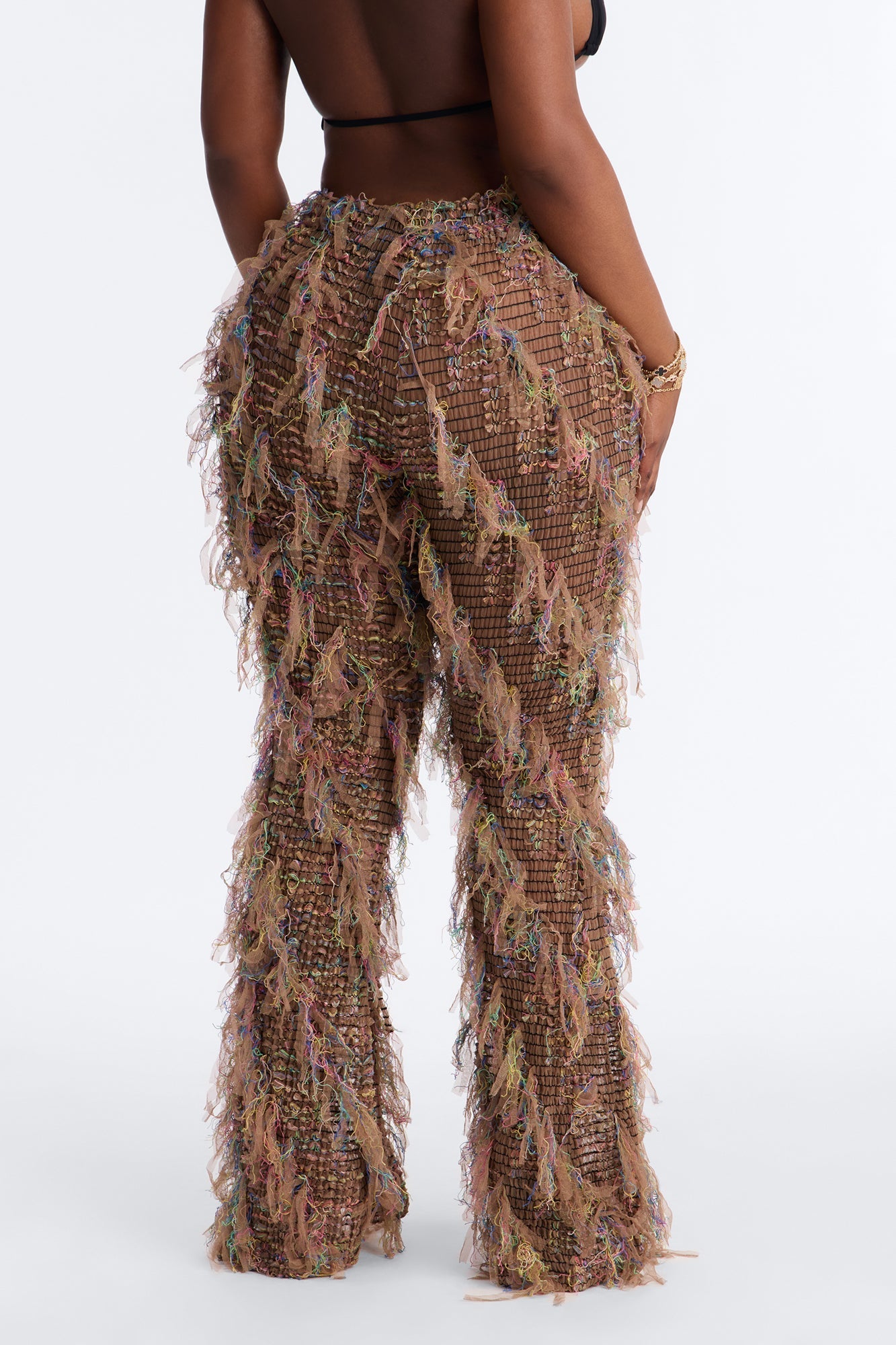 Anika Distressed Flare Pant - Beige Fashion Nova