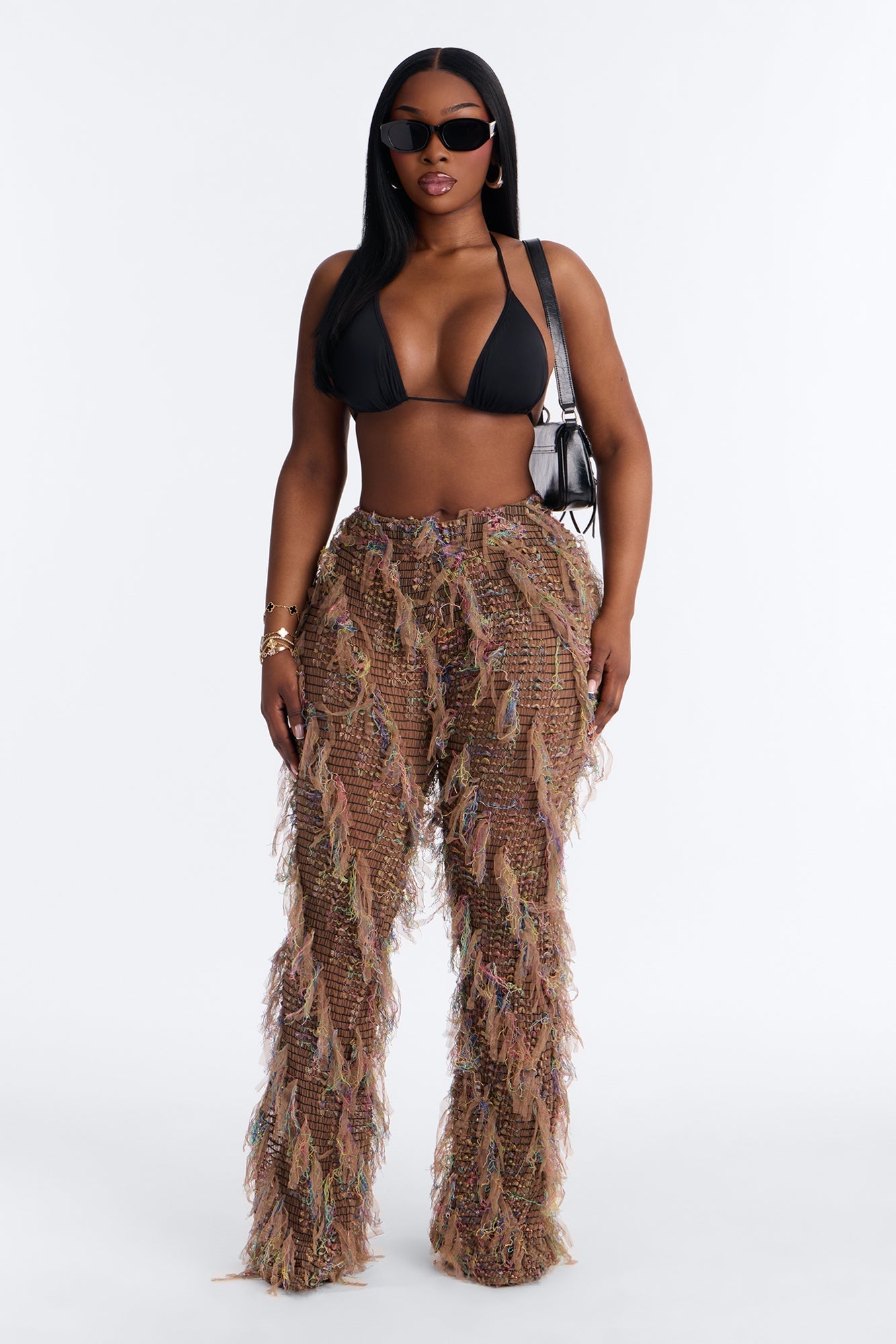 Anika Distressed Flare Pant - Beige Fashion Nova