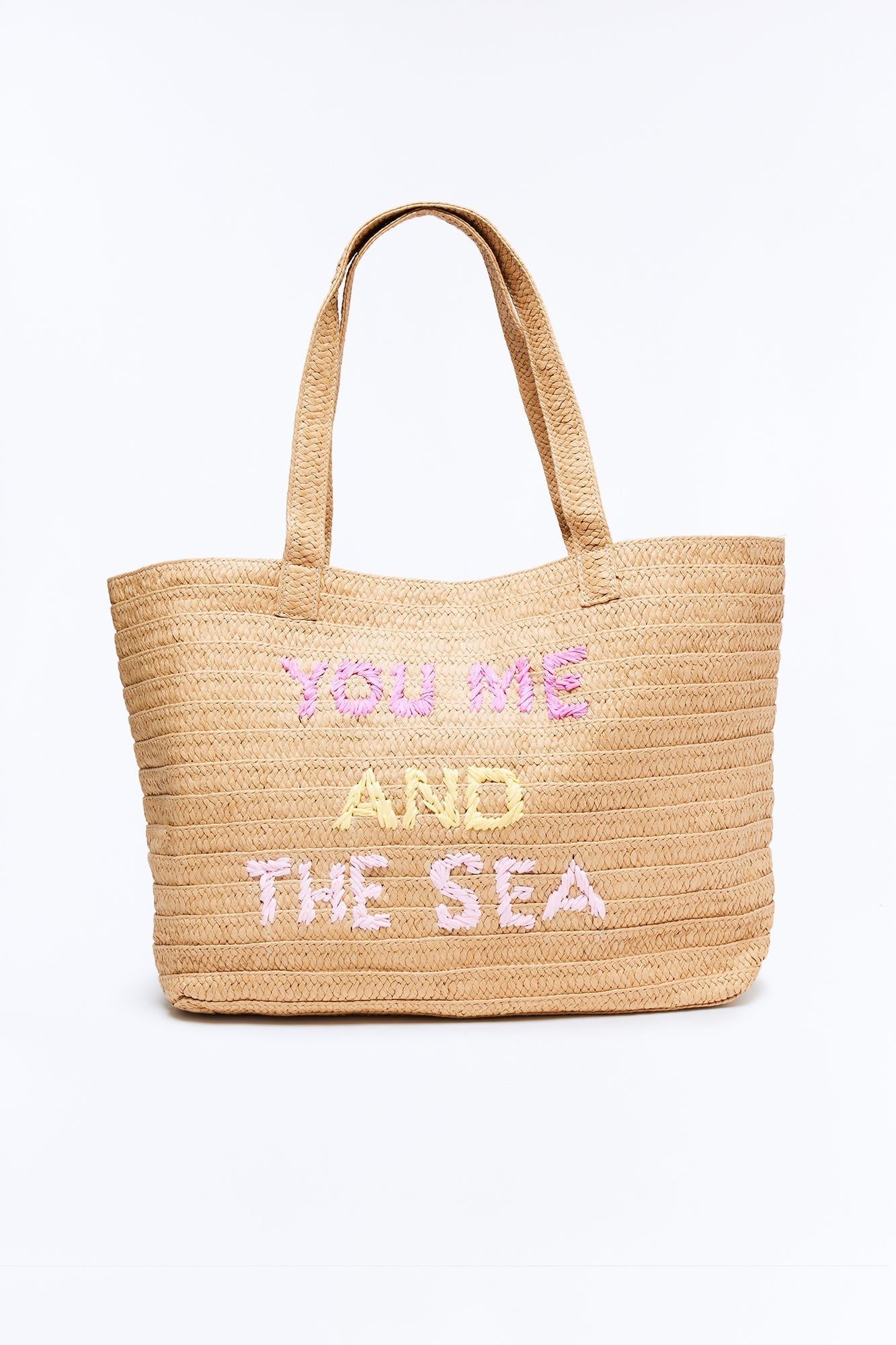 Me And The Sea Straw Tote - Natural