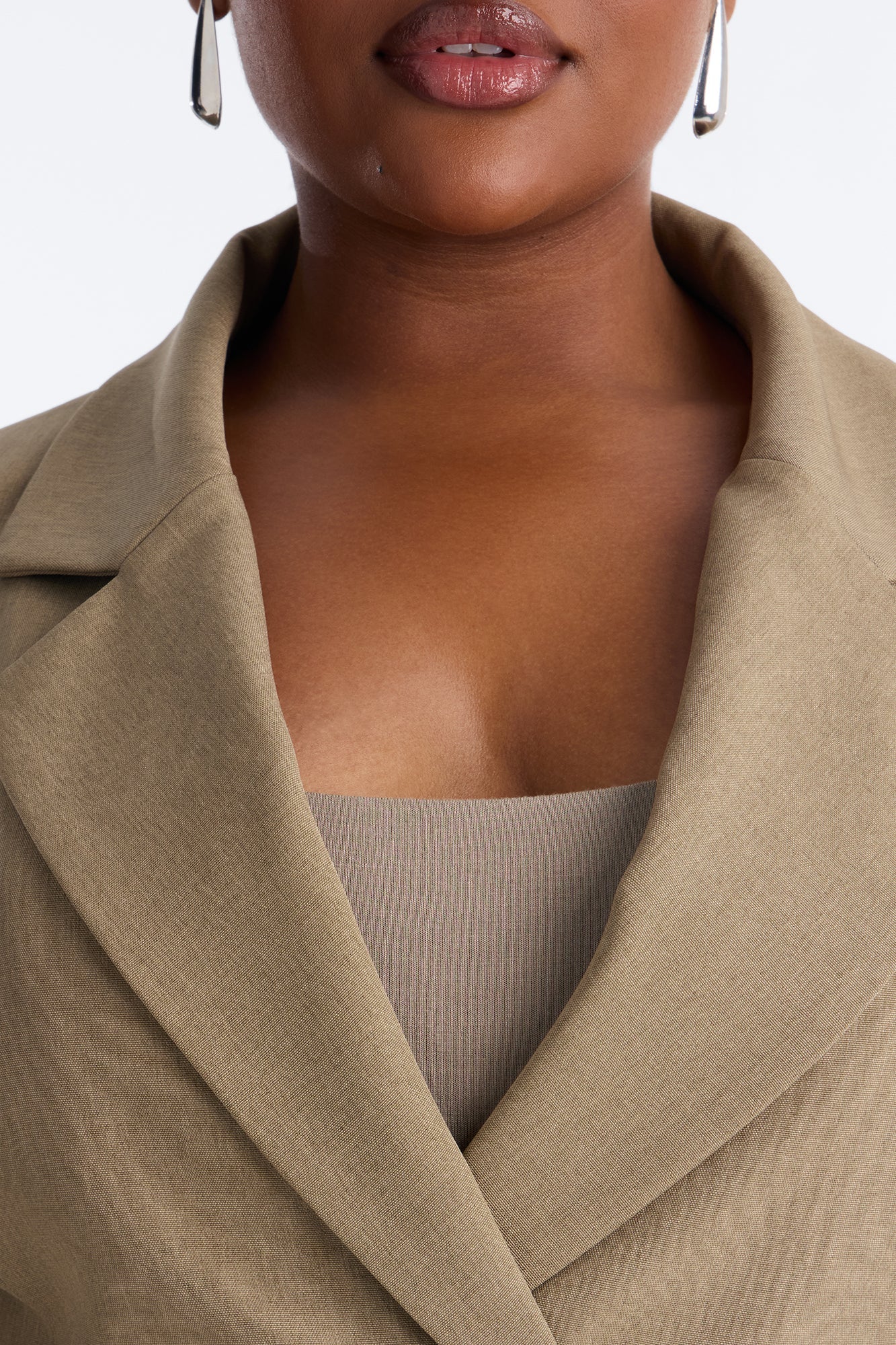 The Hills Oversized Barrel Sleeve Blazer - Caffe