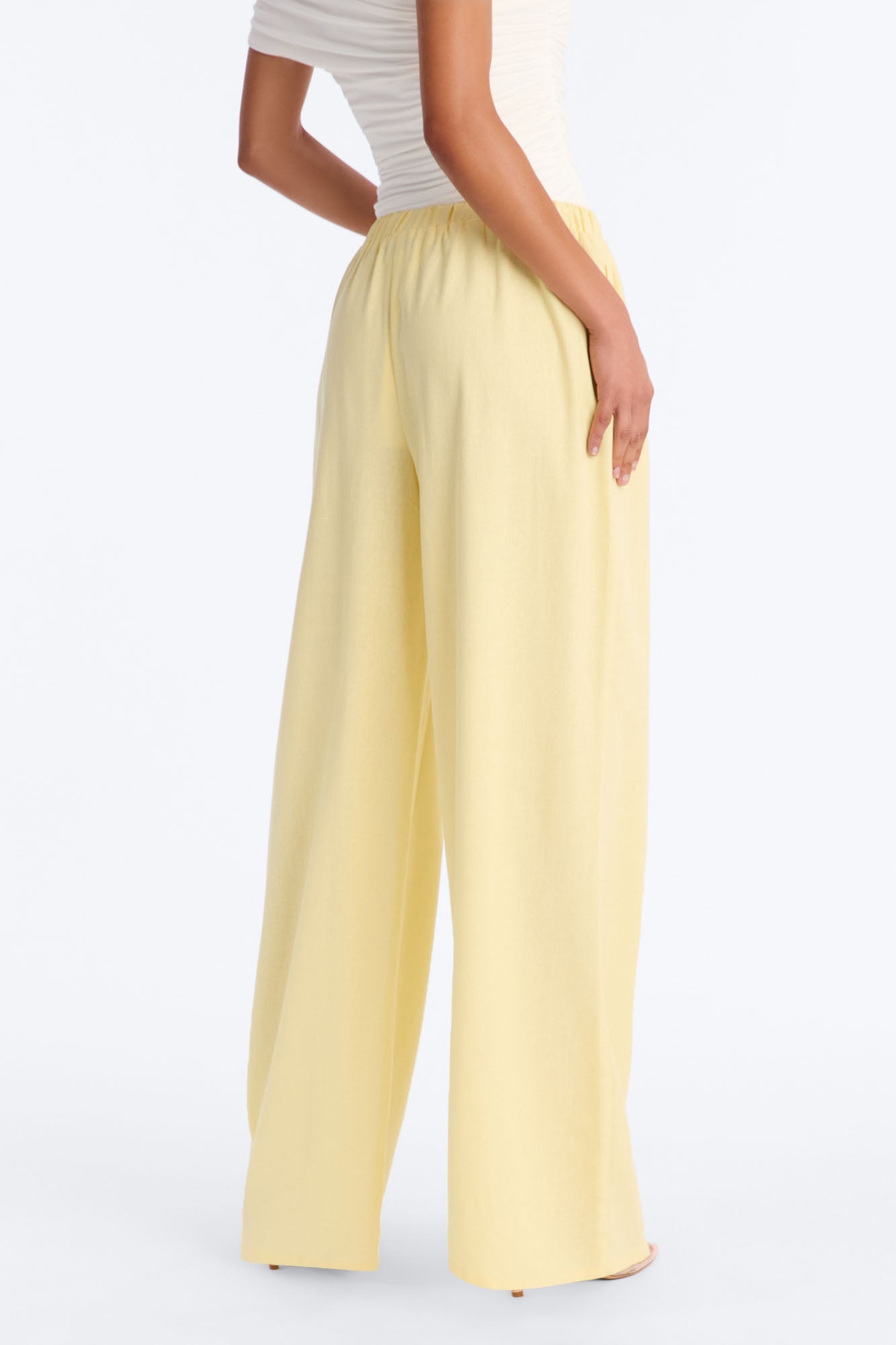 Beach Walks Linen Pant - Butter Yellow