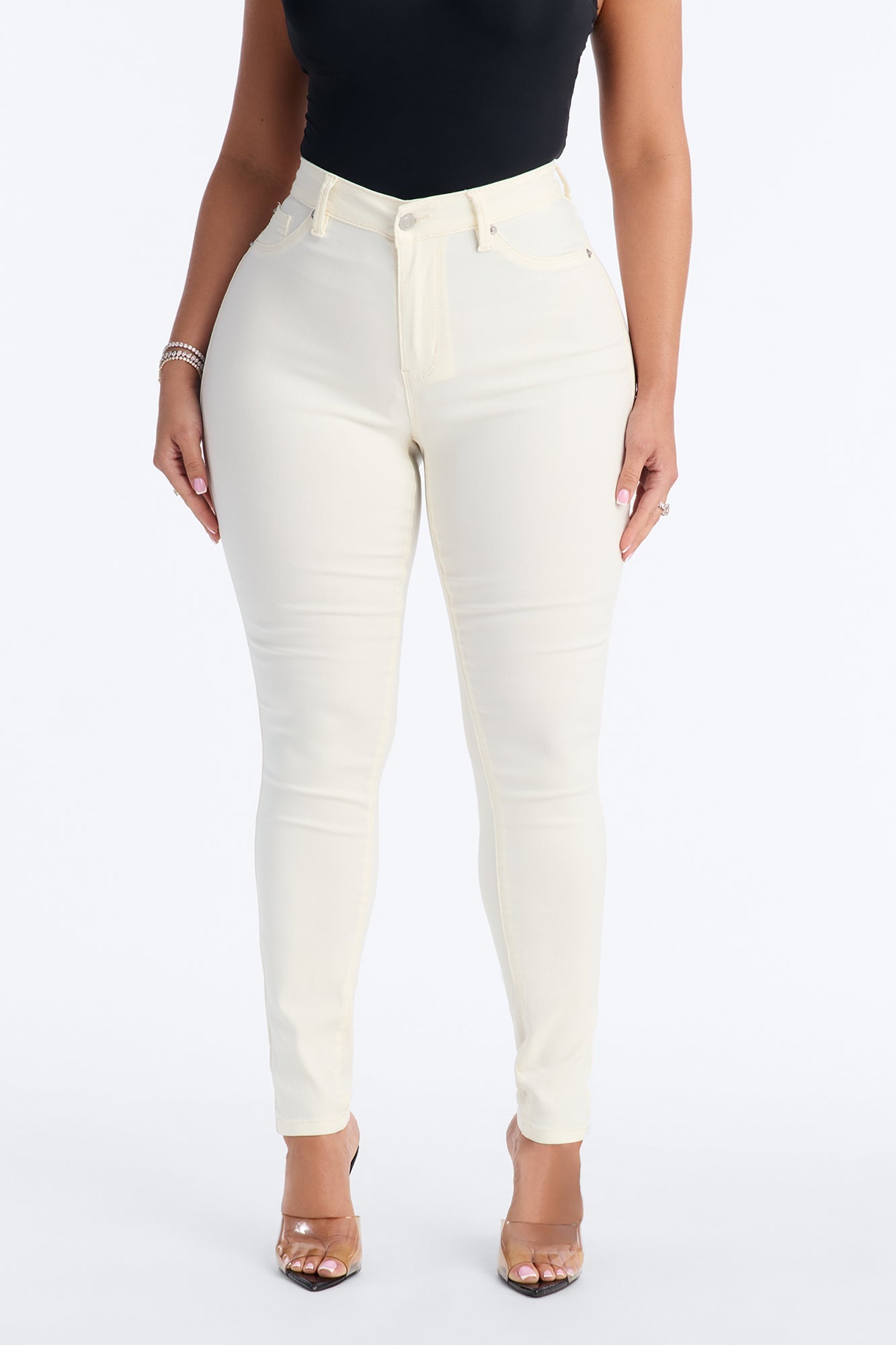 Hyperstretch Skinny Pants - Ivory