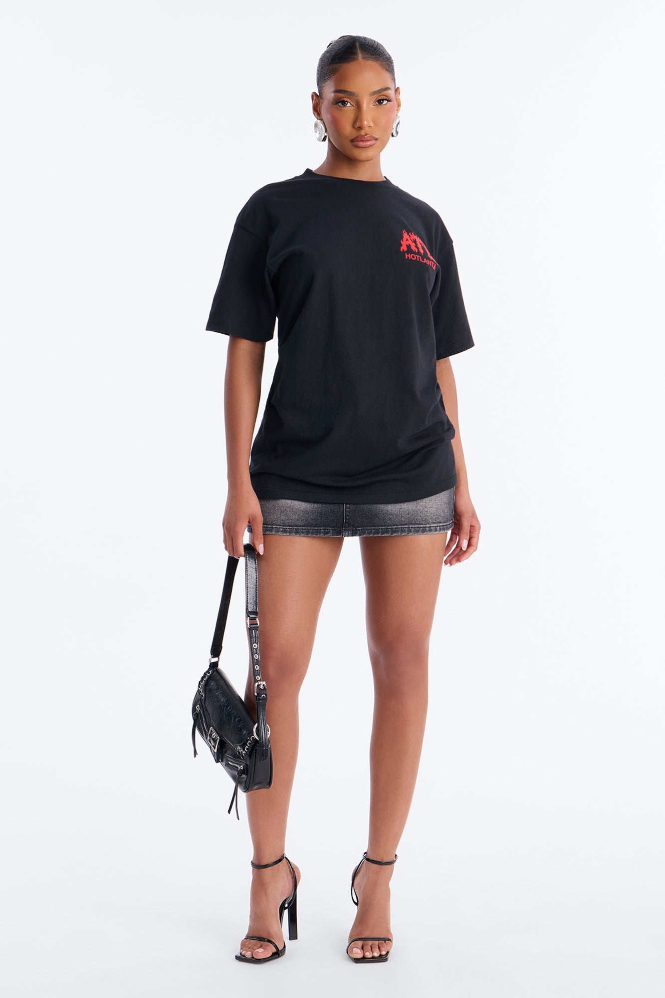 Hotlanta Front And Back Graphic Tee - Black