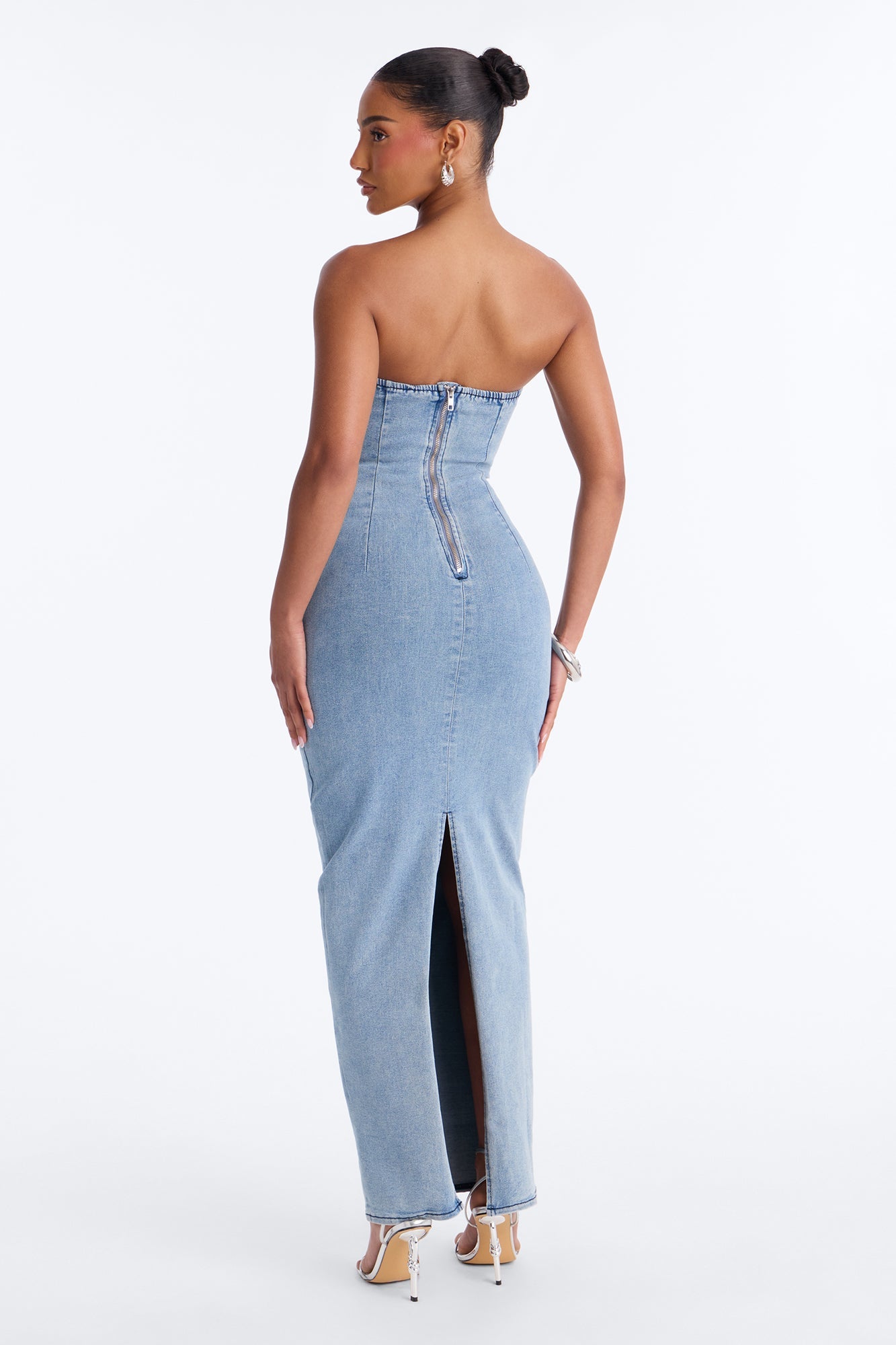Y2K Muse Denim Maxi Dress - Denim