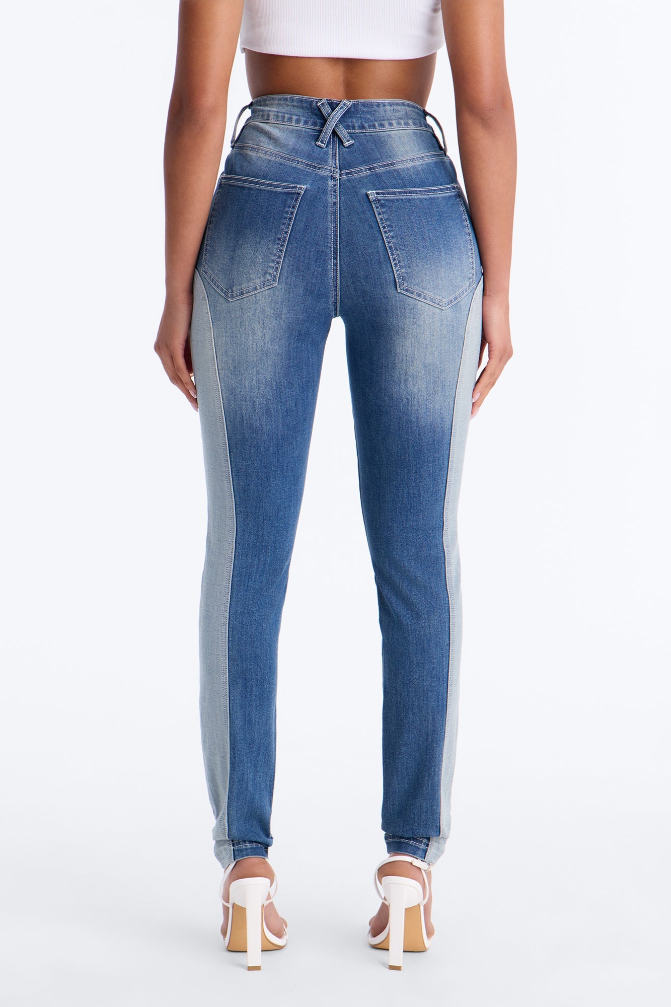 Ride At Dawn Moto Skinny Jeans - Light Wash