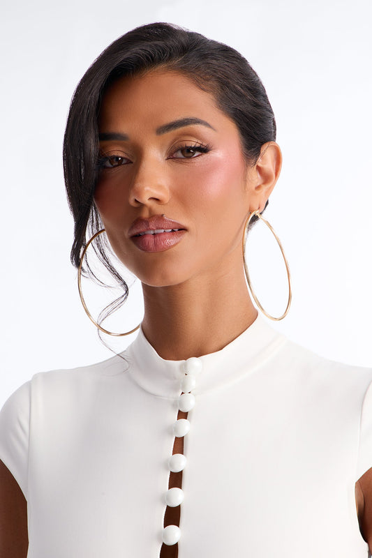 Go Big Or Go Home Hoop Earrings - Gold