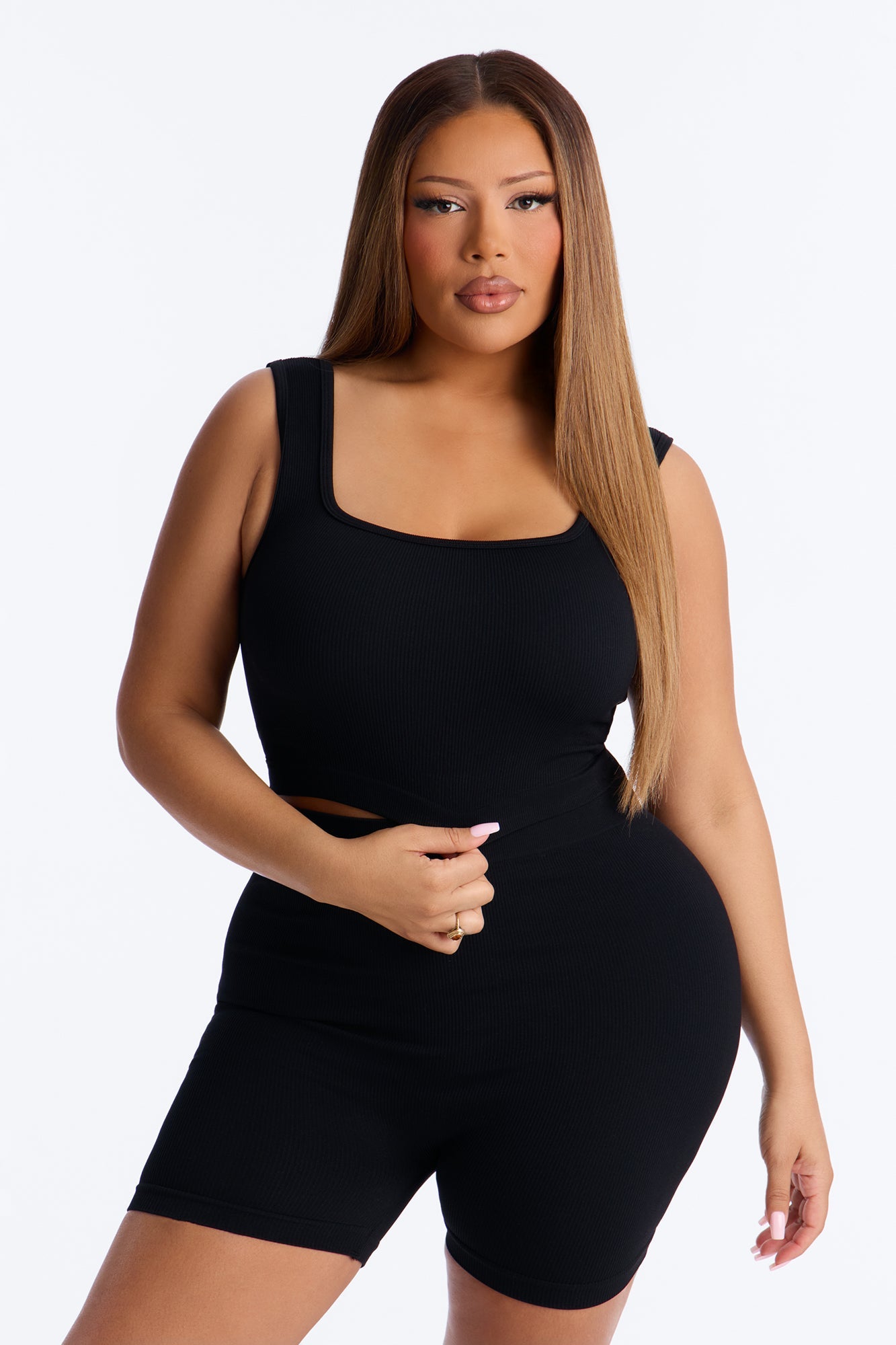 Active Aura Seamless Biker Short Set - Black