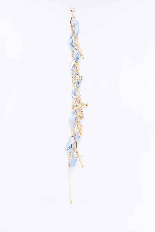Divine Charm Bracelet - Gold/Blue