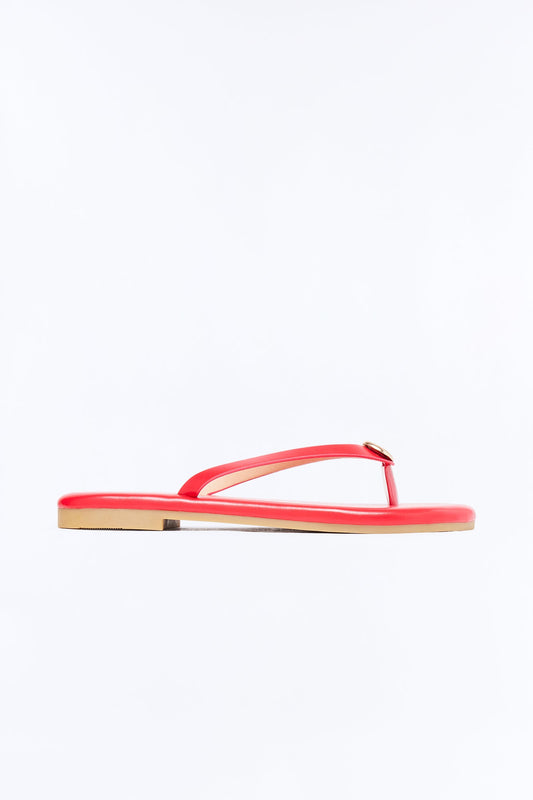 Kacee Stud Flip Flops - Red