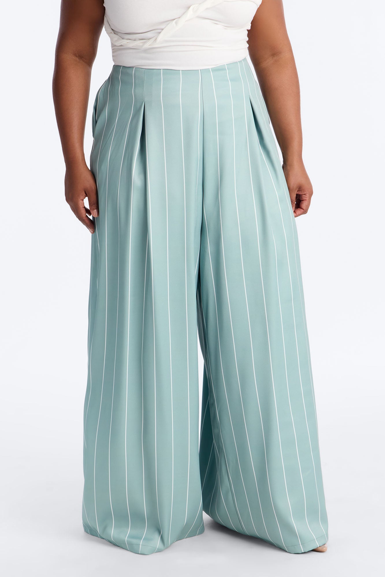High Standards Pinstripe Trouser Pant 34″ - Sage