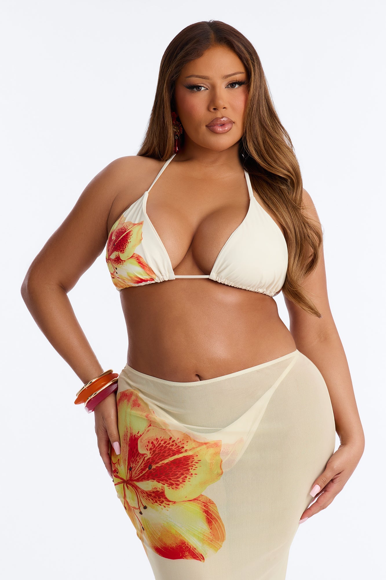 Through It All Bikini And Sarong - Ivory