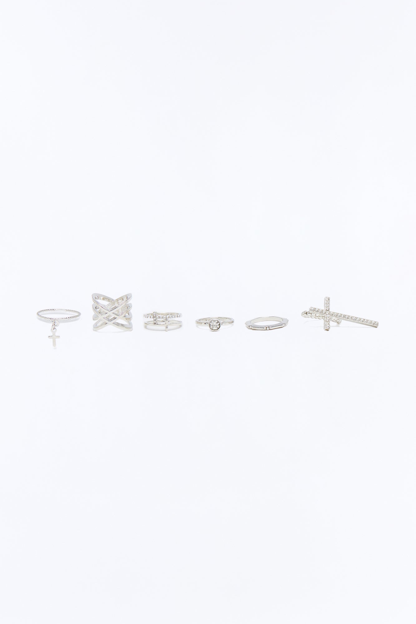 Count Your Blessings 6 Piece Ring Set - Silver