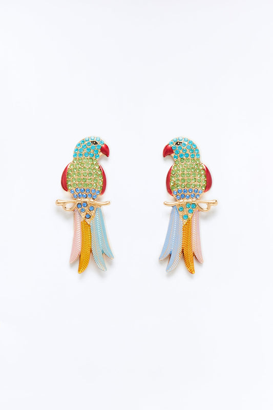 Sunset Parrot Earrings - Multi Color