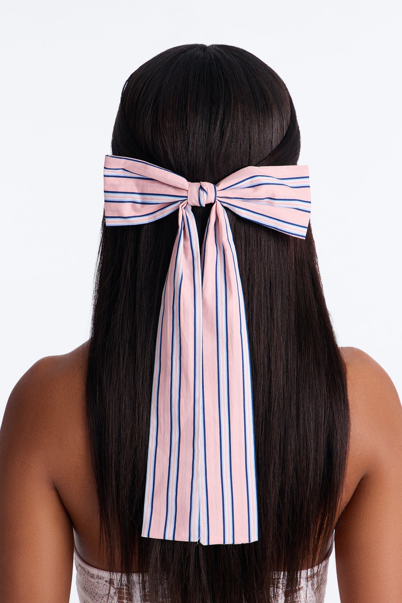 Line Up Bow Hair Clip - Pink/combo