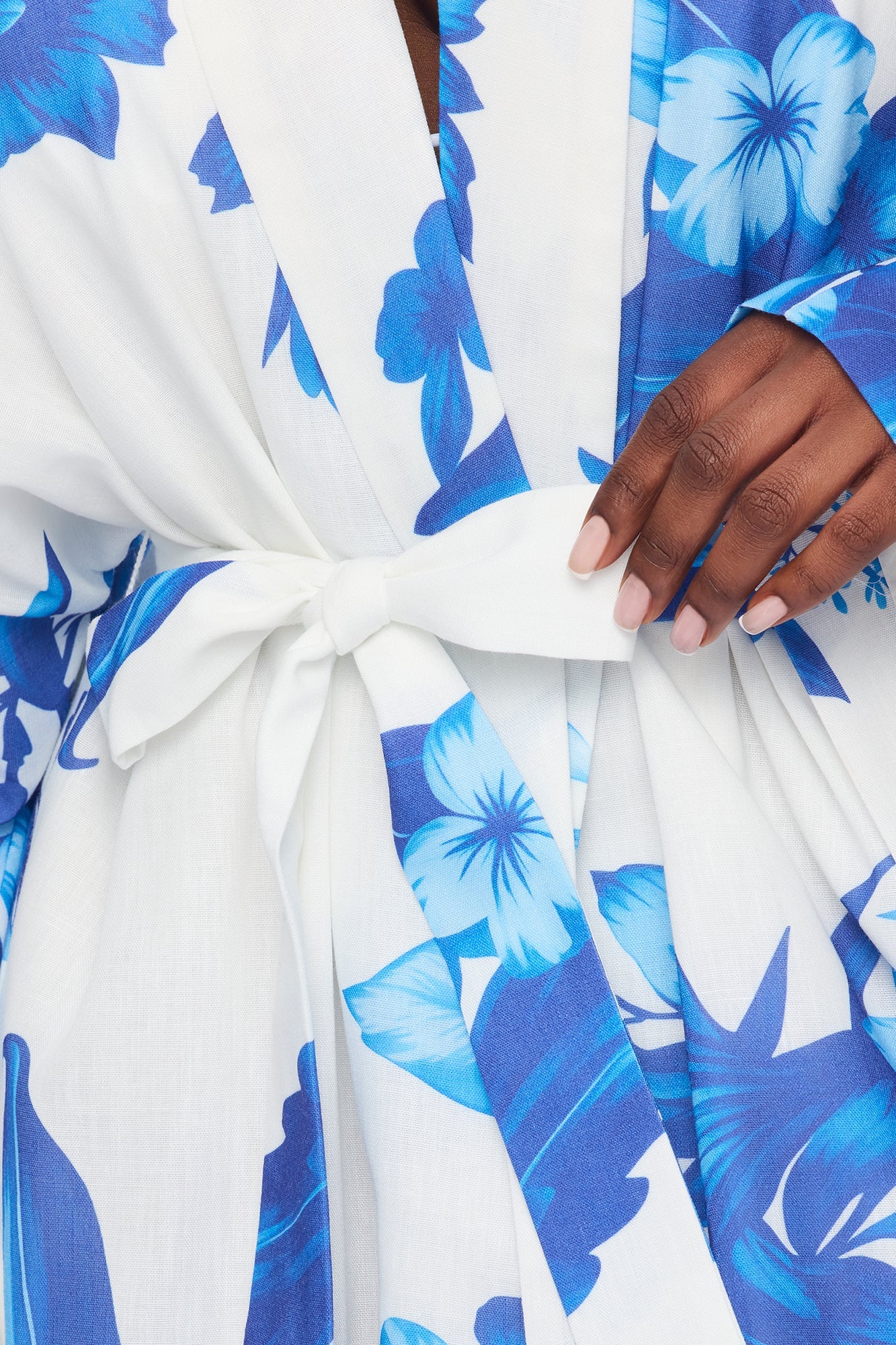 In The Cabana Kimono Maxi Dress - Blue/combo