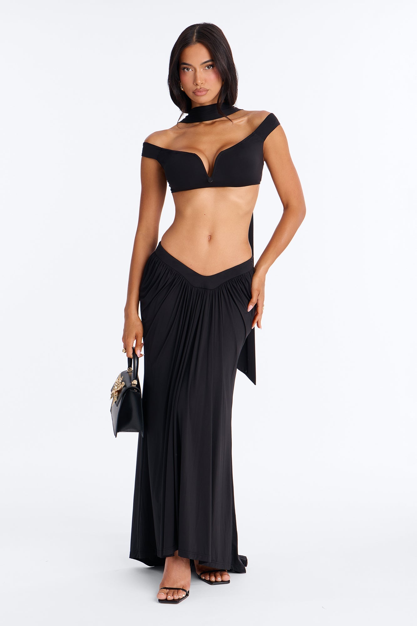 Fairytale Maxi Skirt Set - Black
