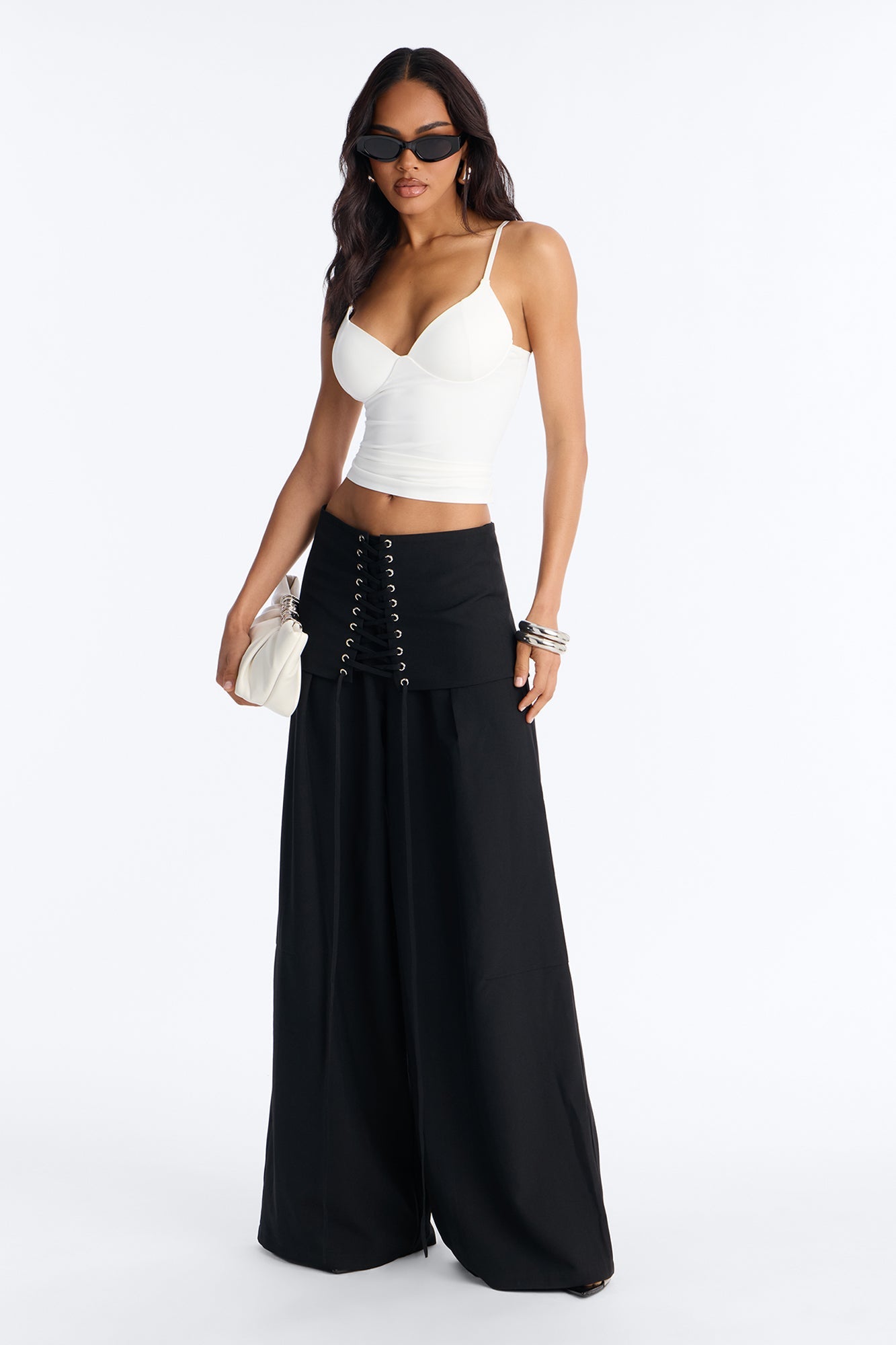 Kenny Padded Sweetheart Tank Top - White