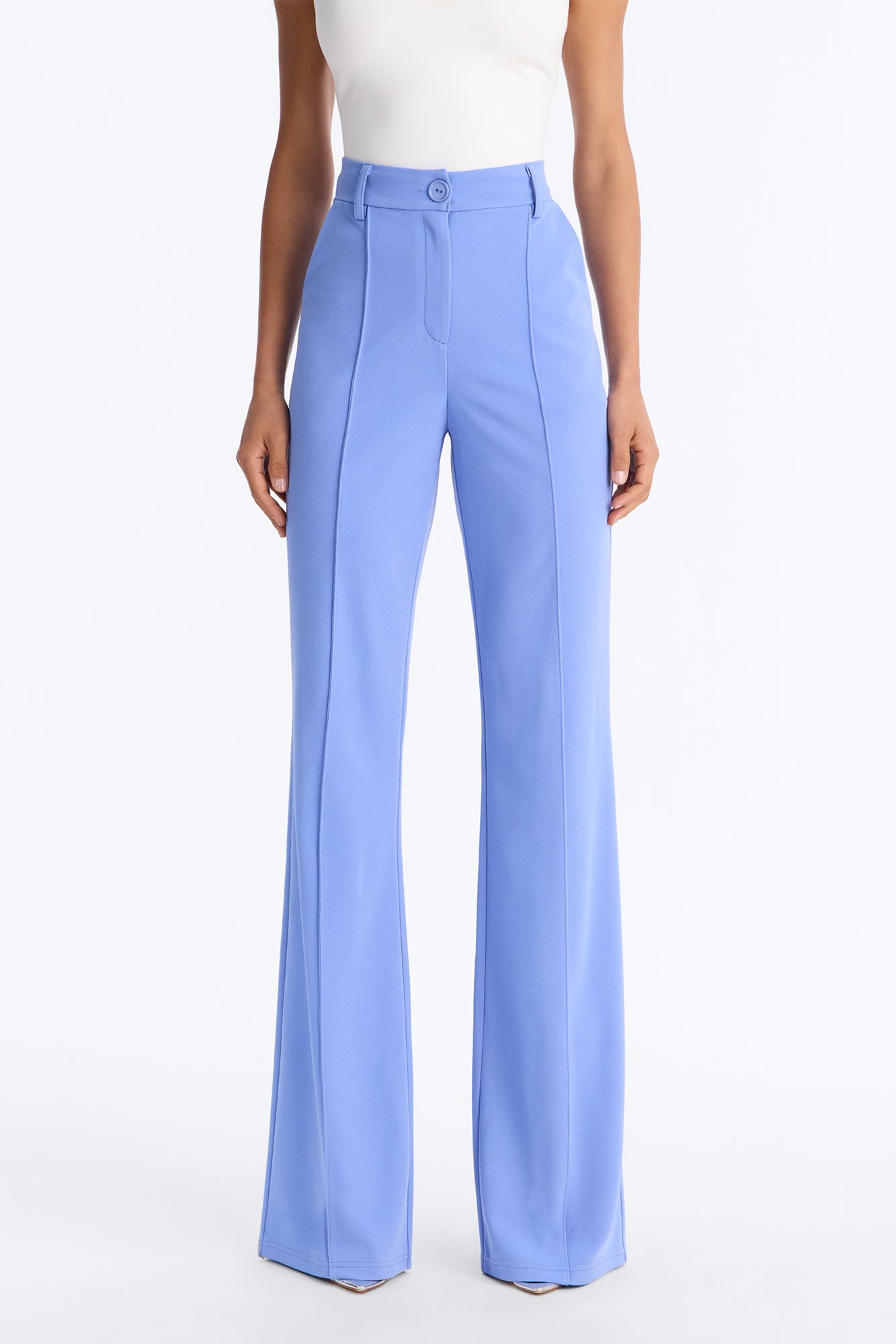 Tall Heidi Wide Leg Trouser Pant - Periwinkle