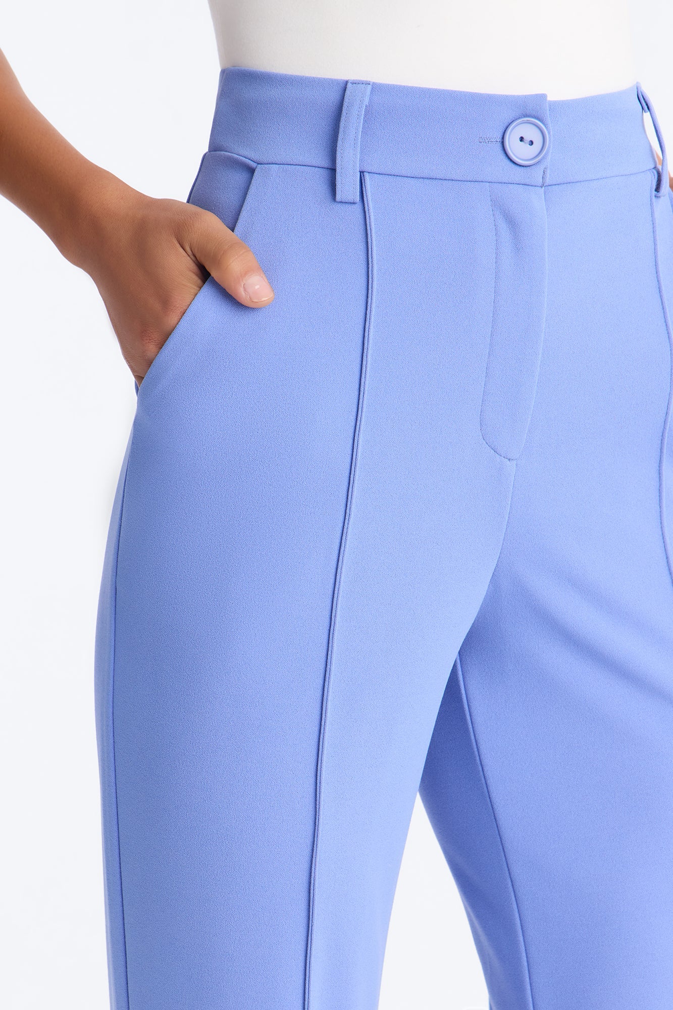 Tall Heidi Wide Leg Trouser Pant - Periwinkle