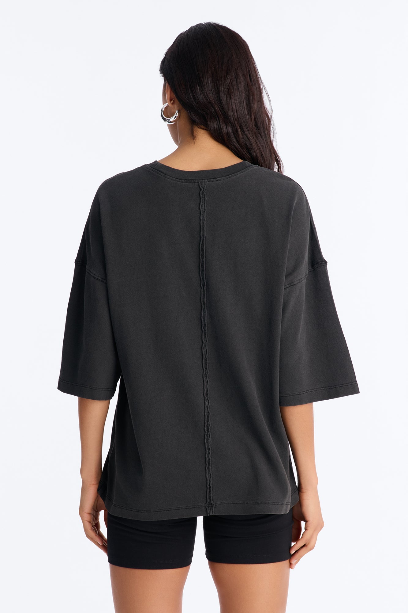 London Washed Oversized Short Sleeve T-Shirt - Black
