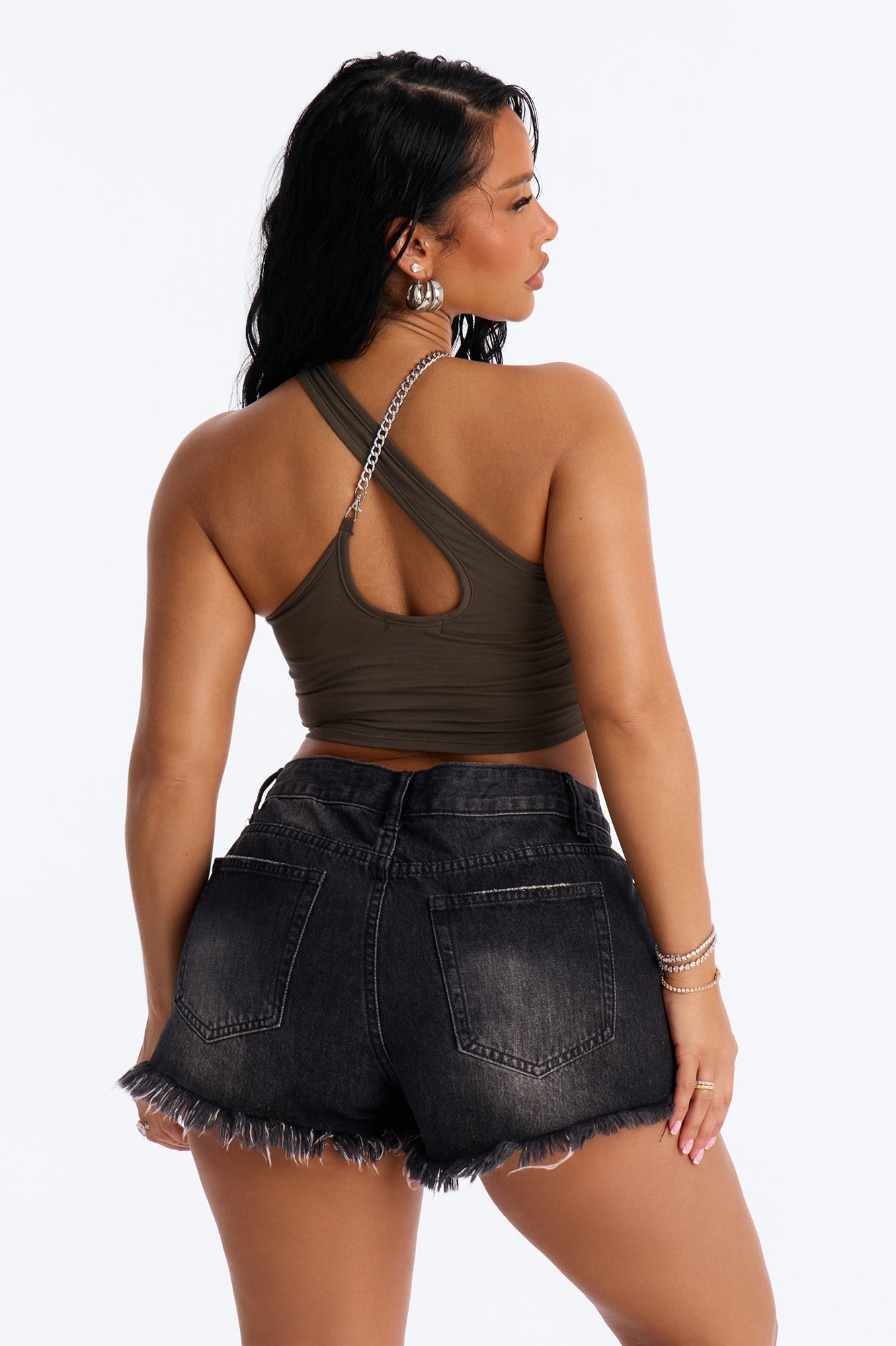 Motorcycle Speed Shop Halter Top - Olive