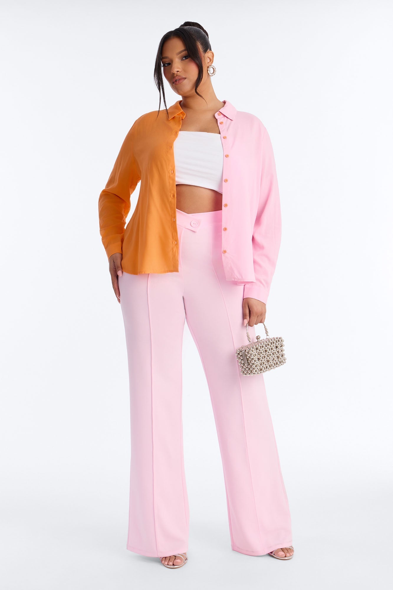 Didn't Cha Know Shirt - Orange/combo Fashion Nova