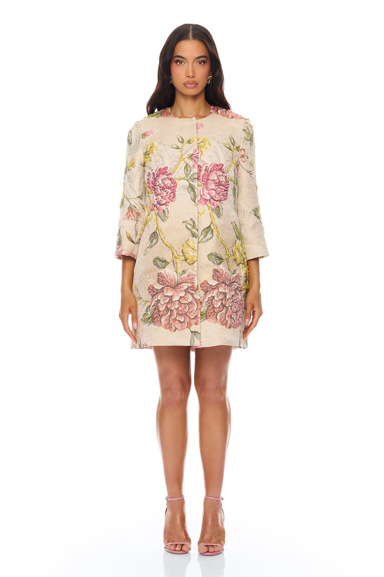 Riannon Jacquard Jacket - Taupe