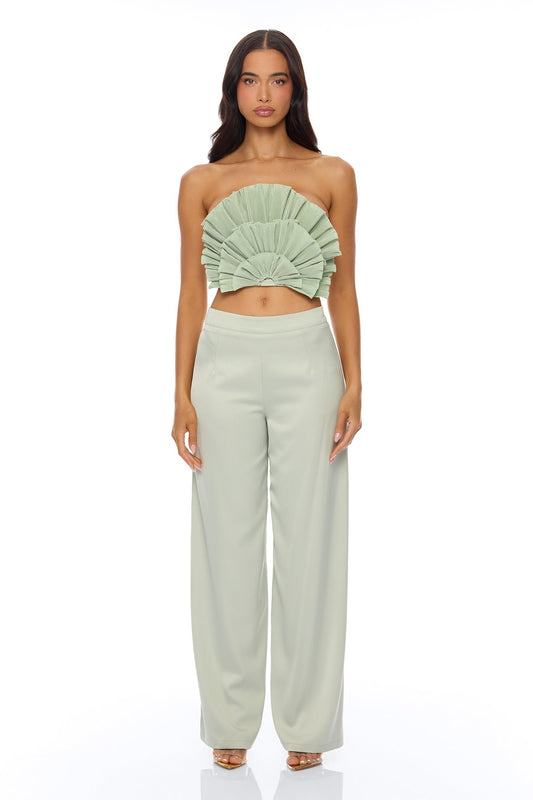 Coast To Coast Pant Set - Sage