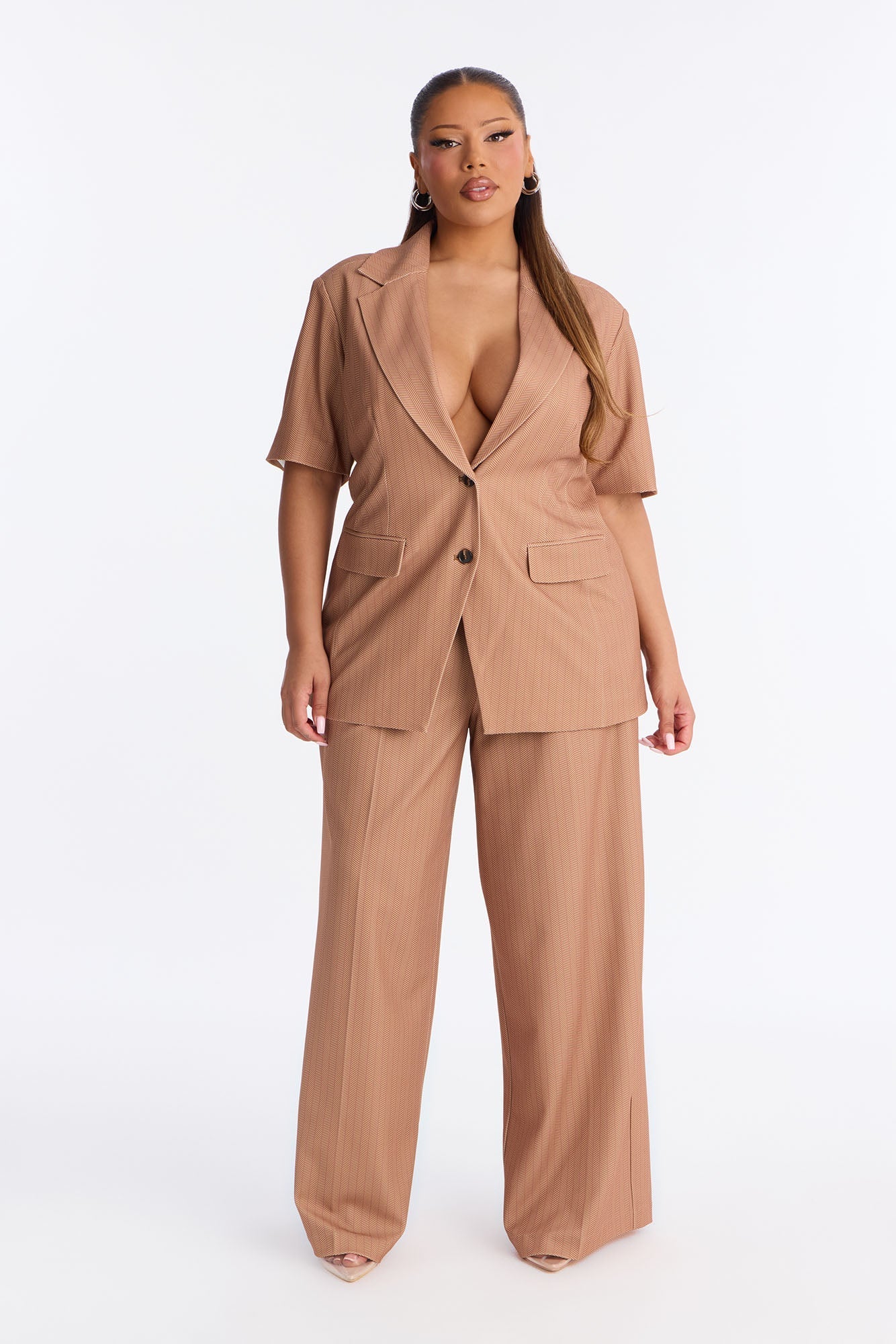 Command The Room Blazer Pant Set - Camel Fashion Nova