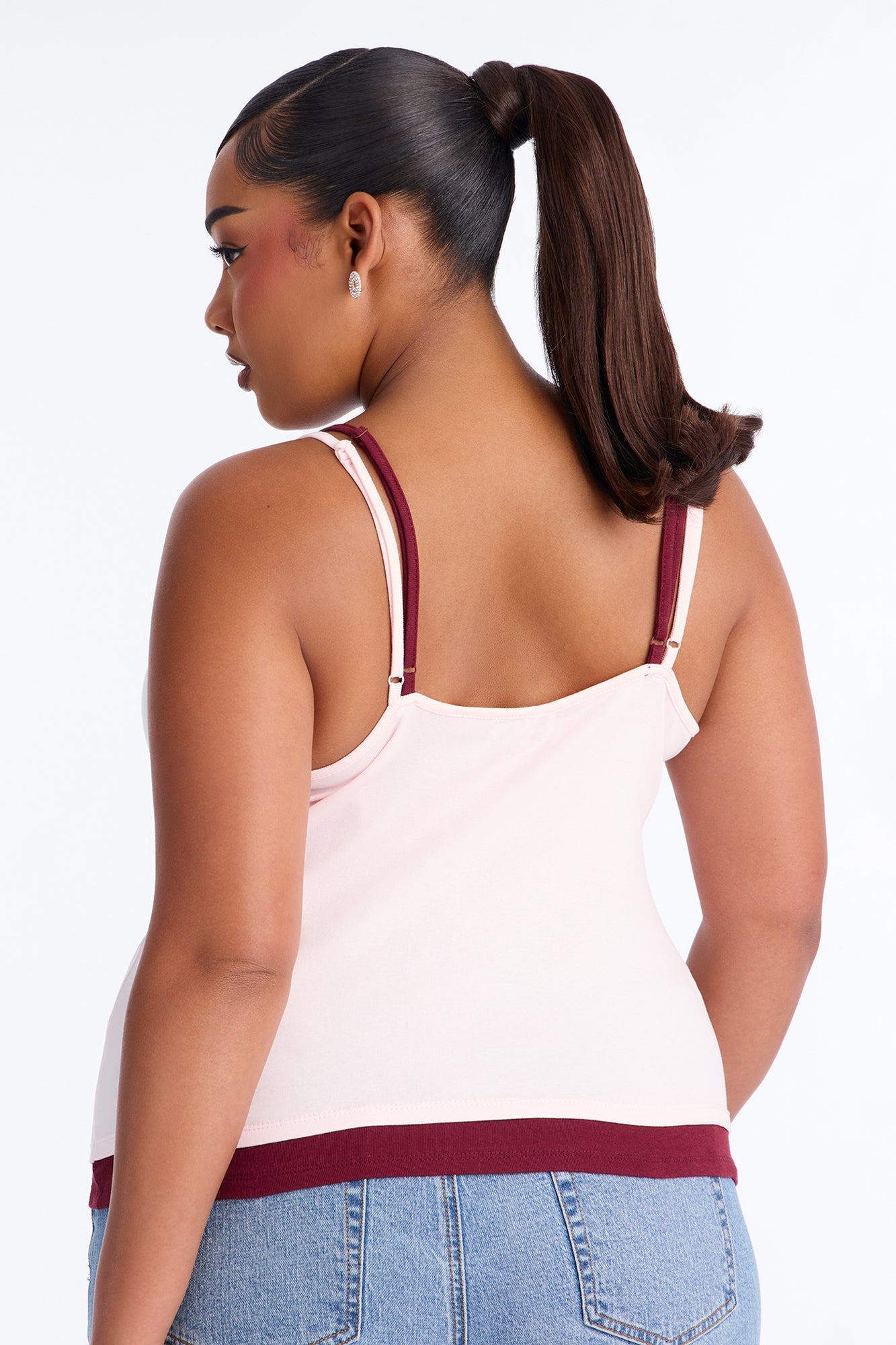 Soho Babe Double Layered Cami Top - Pink/combo