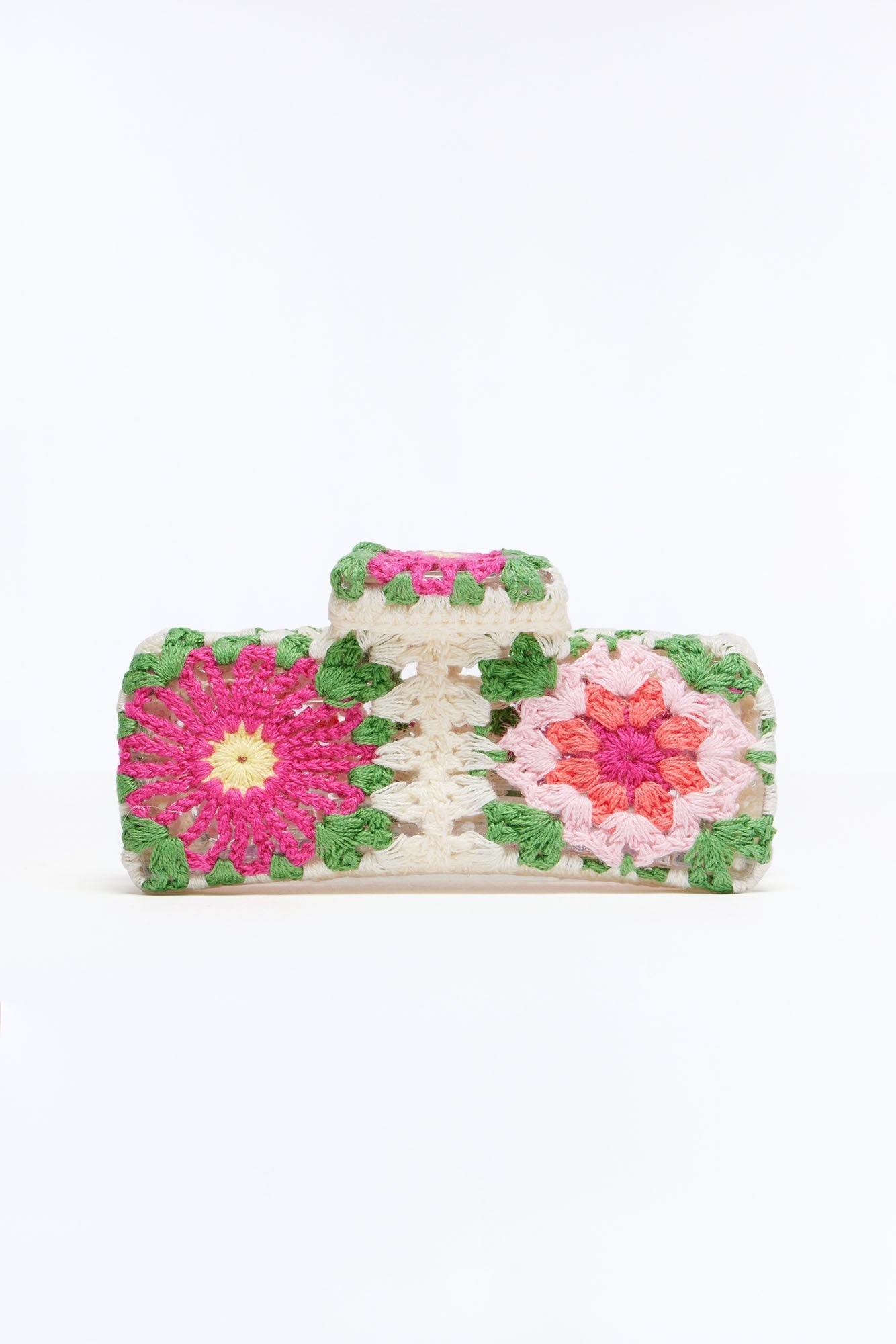 Flowers In My Hair Crochet Claw Clip - Multi Color