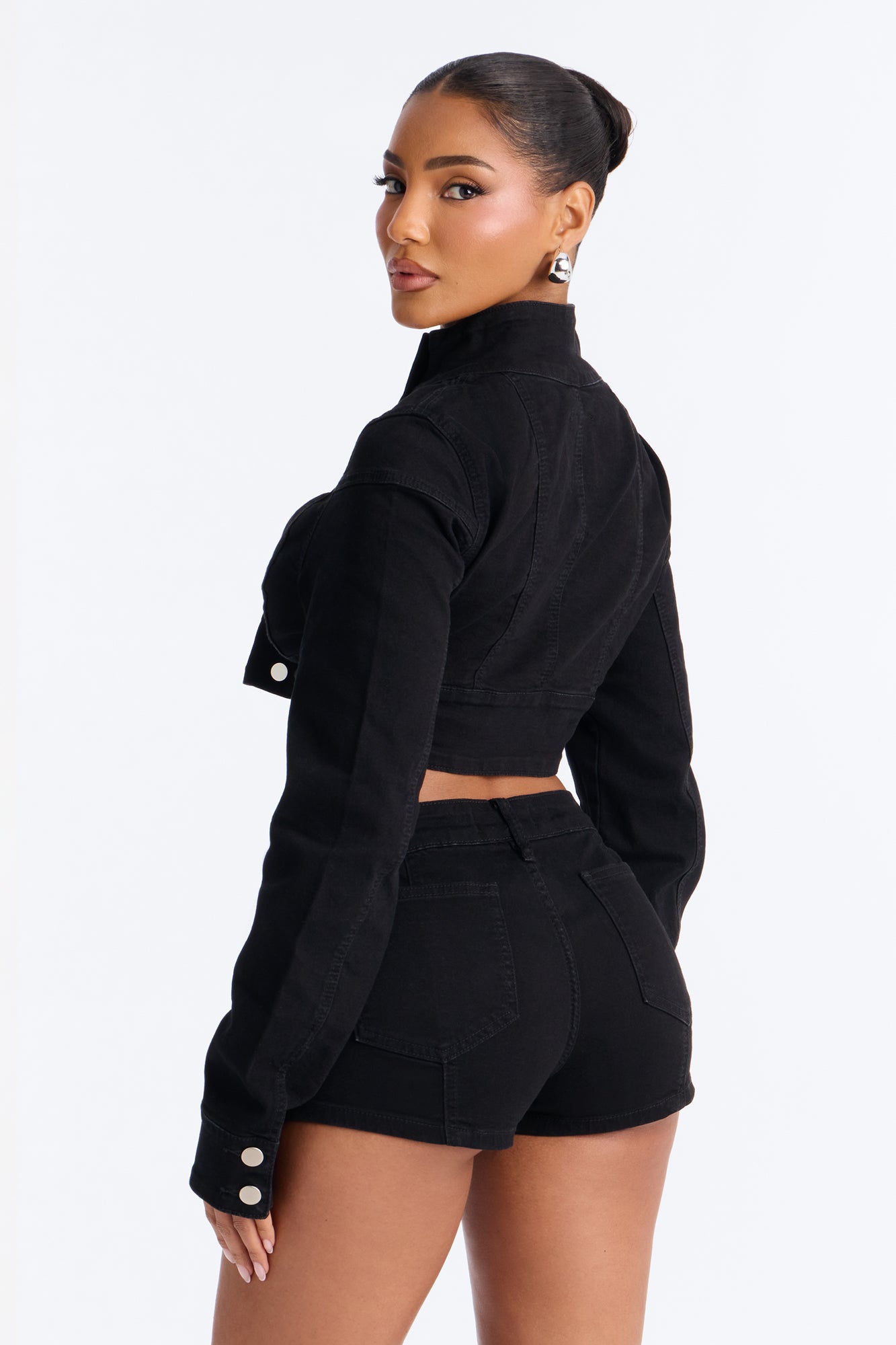 Command Authority Stretch Denim Jacket - Black