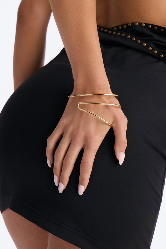 Trend Driven Hand Cuff - Gold