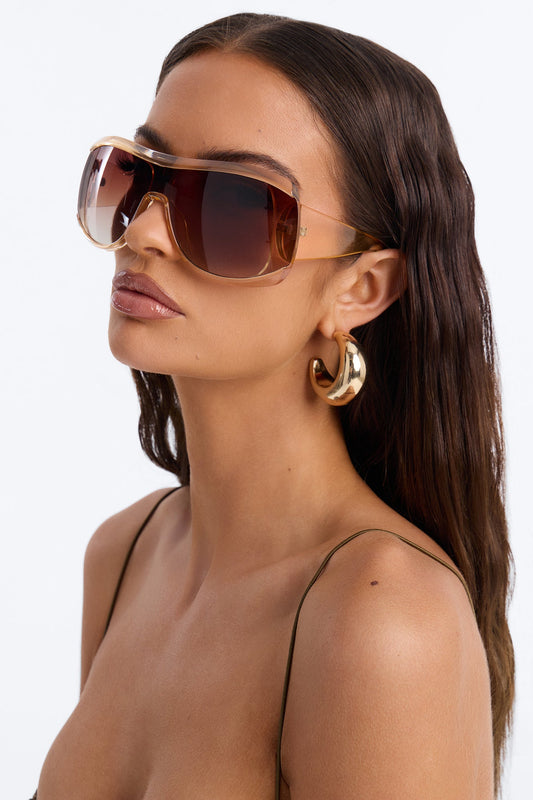 Can't Stay Long Sunglasses - Nude