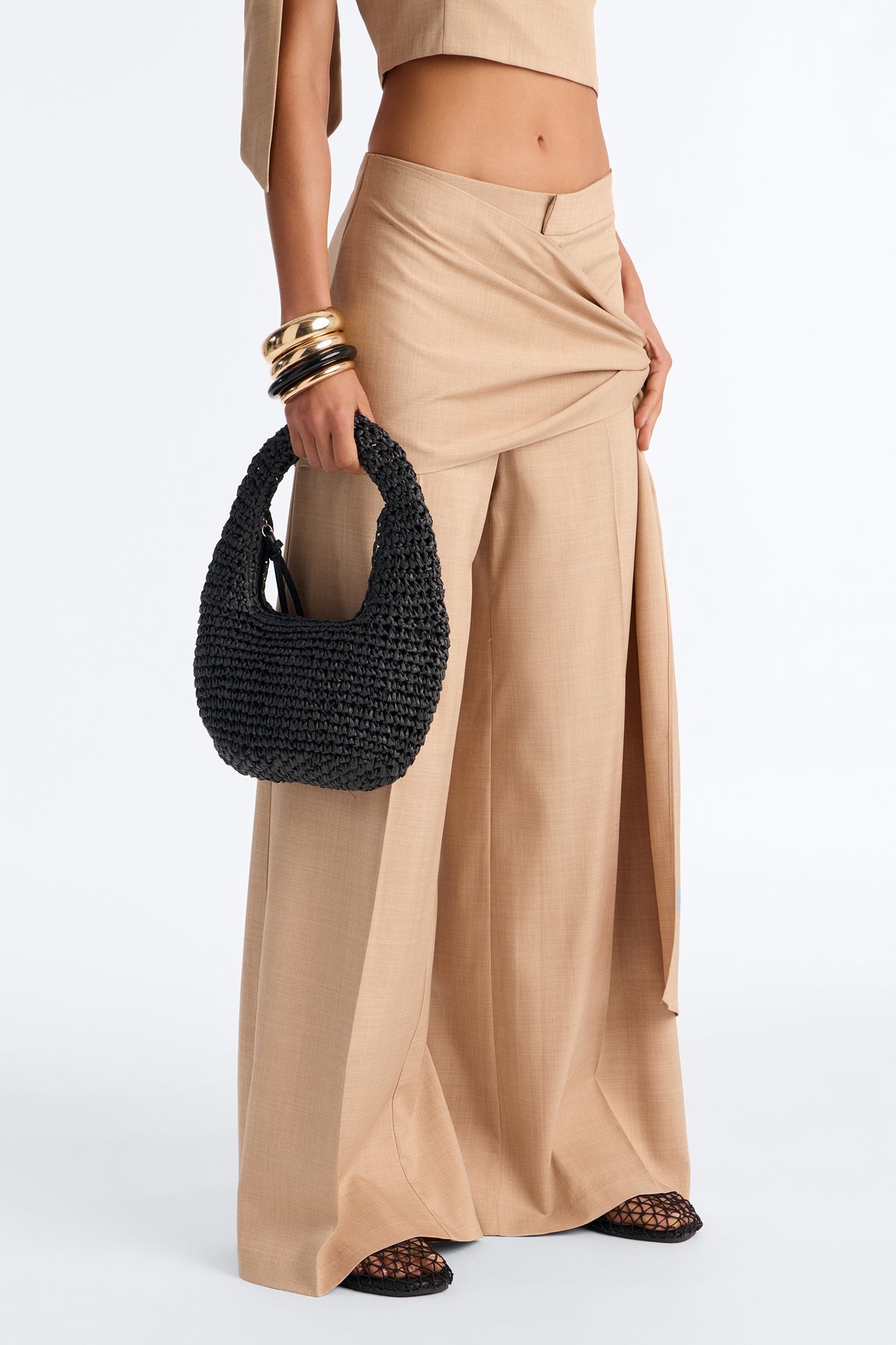 Amalfi Dreams Straw Bag - Black