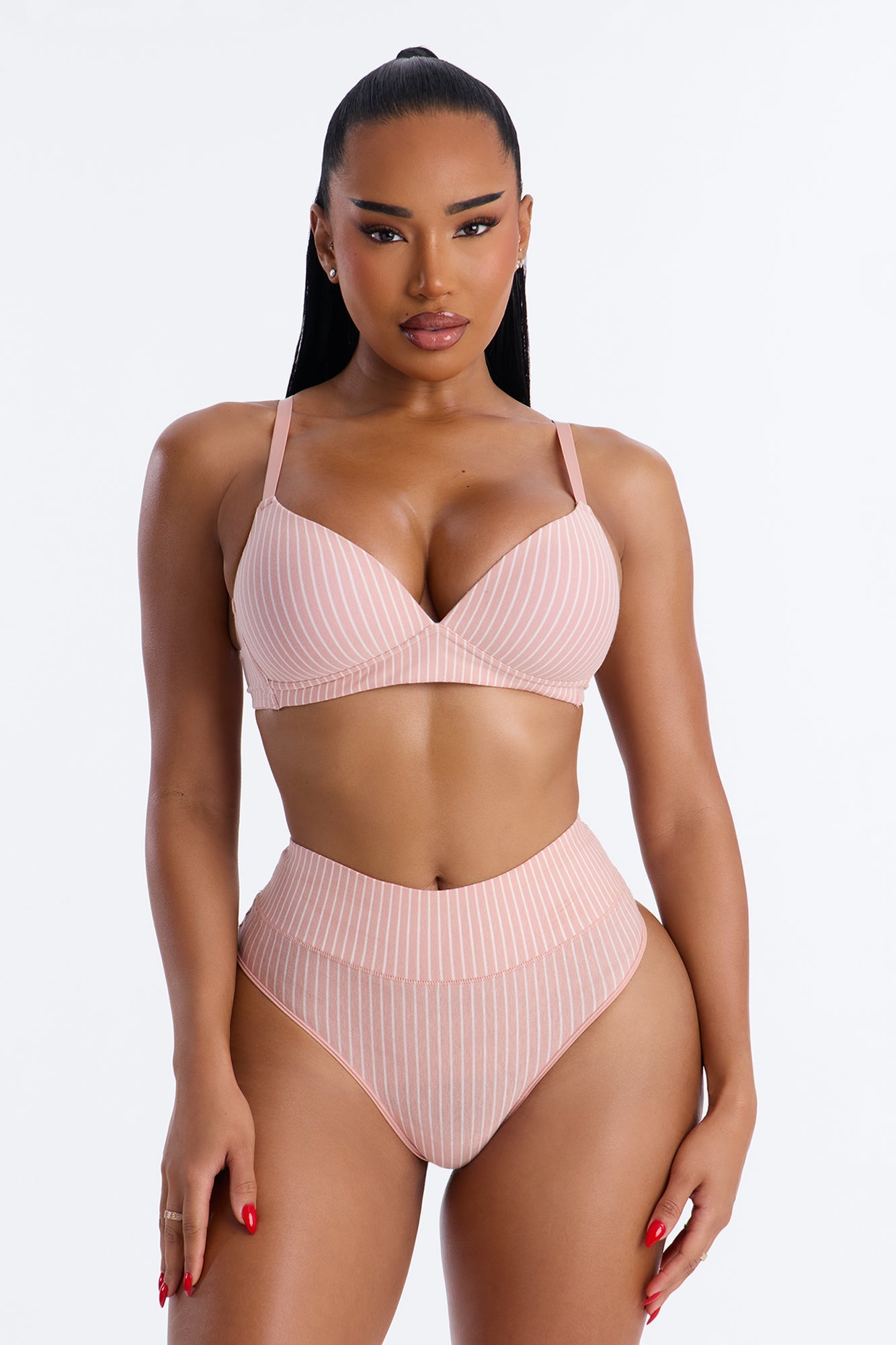 Cotton Stretch Comfort High Waisted Hipster Panty - Rose