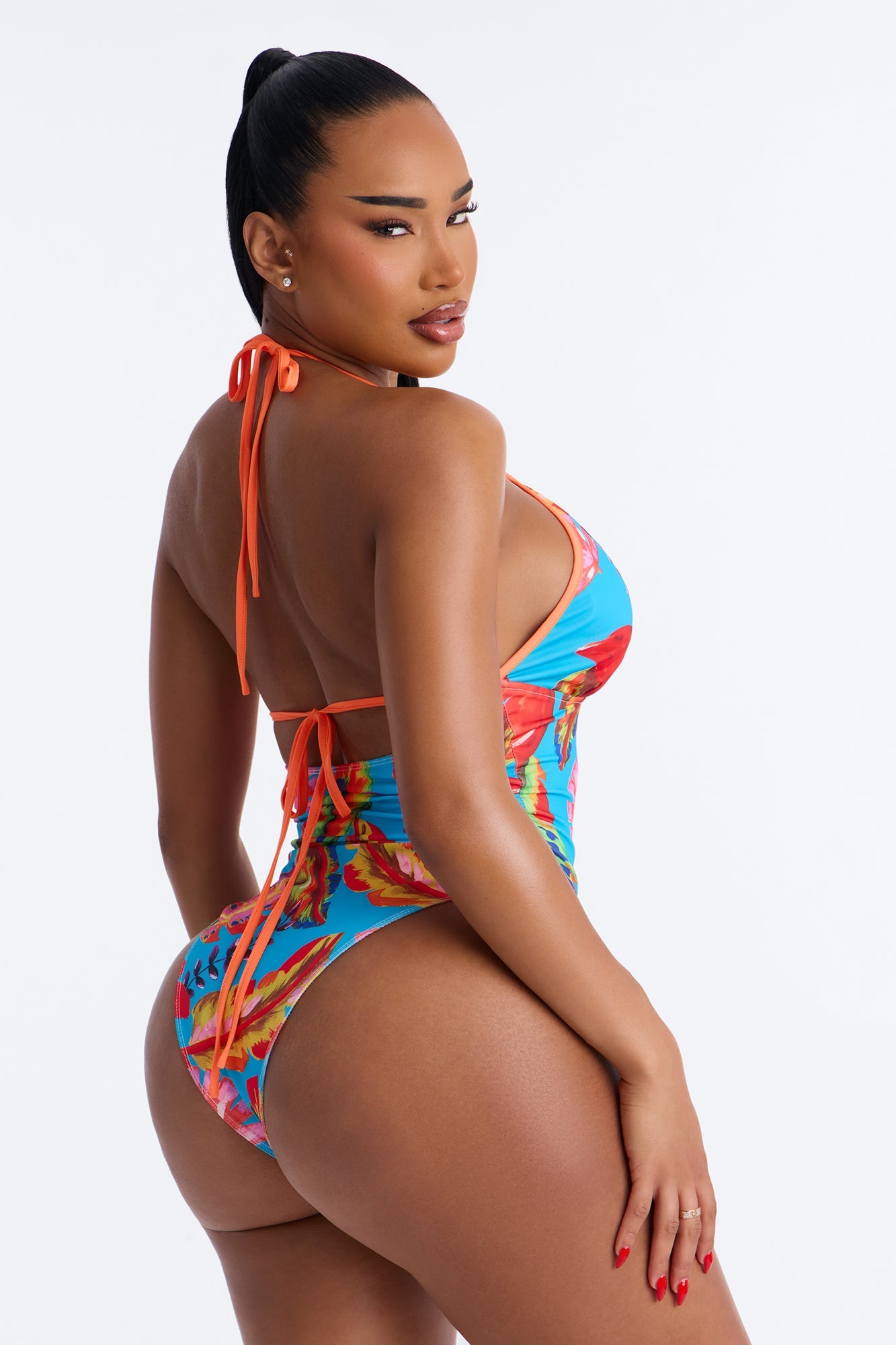 Petal To The Metal 1 Piece Floral Swimsuit - Multi Color