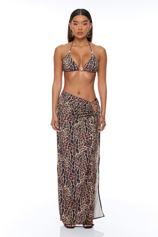 Quinn Pearl 3 Piece Bikini Set - Leopard