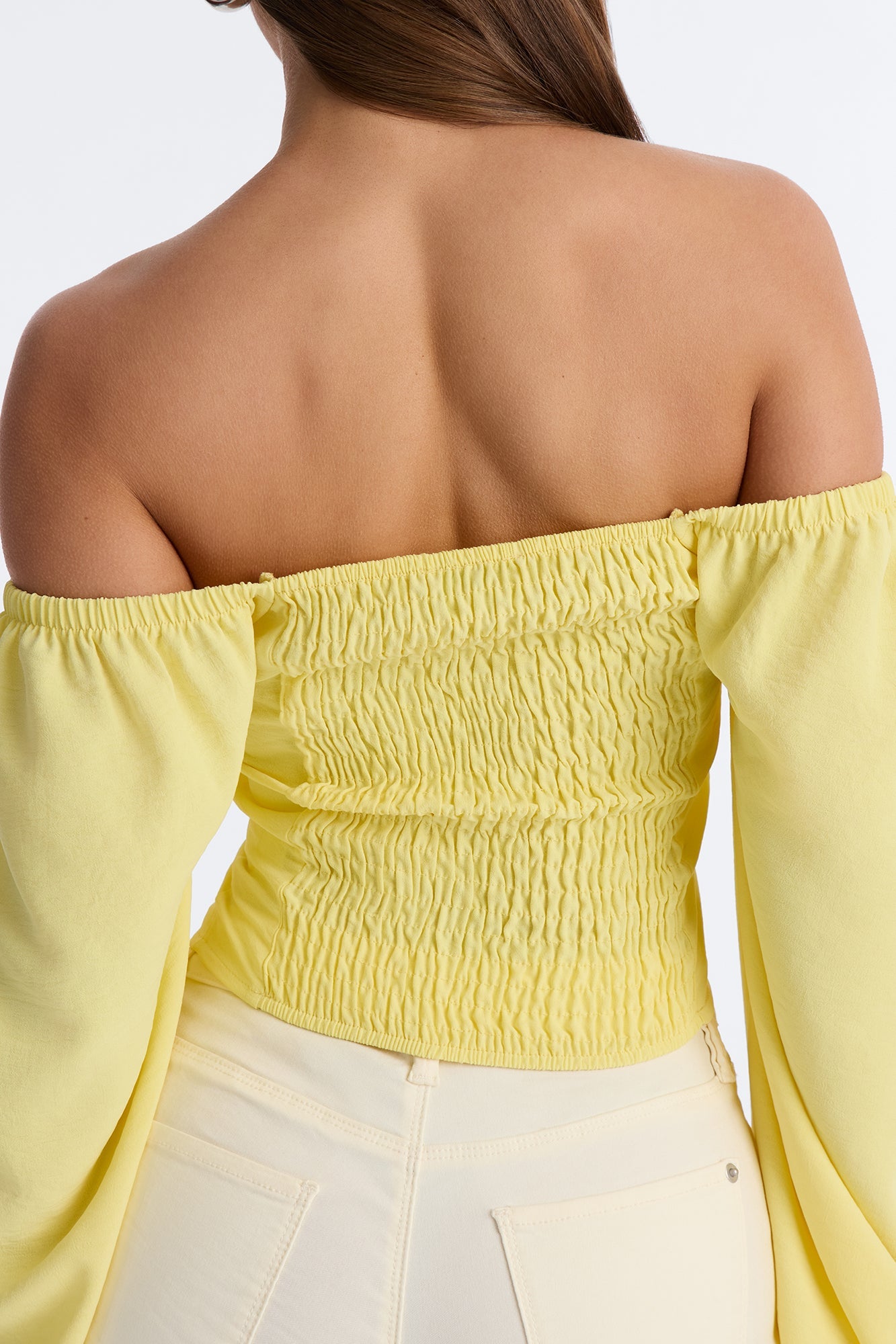 Out To Play Lace Up Airflow Top - Butter Yellow