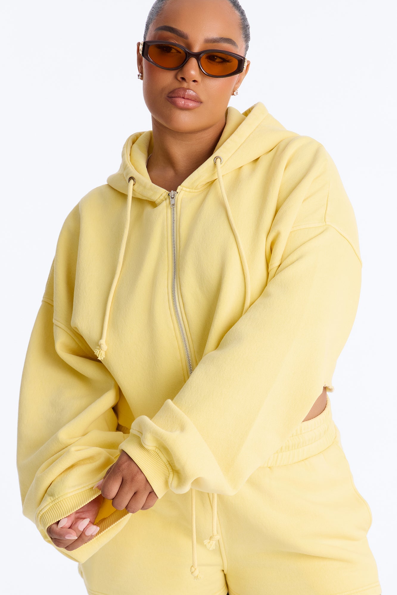 On The Go Washed Short Set - Yellow