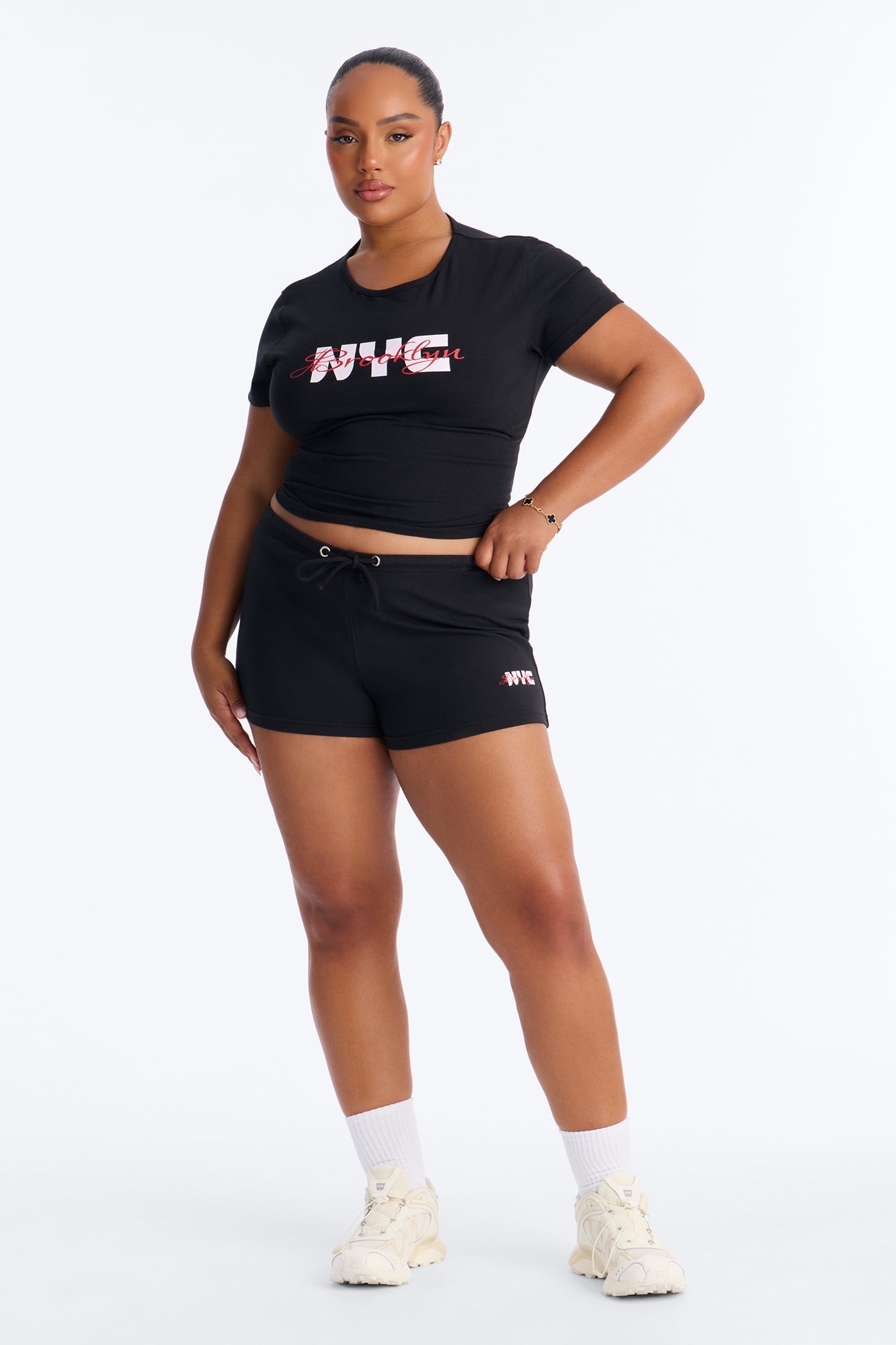 NYC Brooklyn Micro Short Set - Black