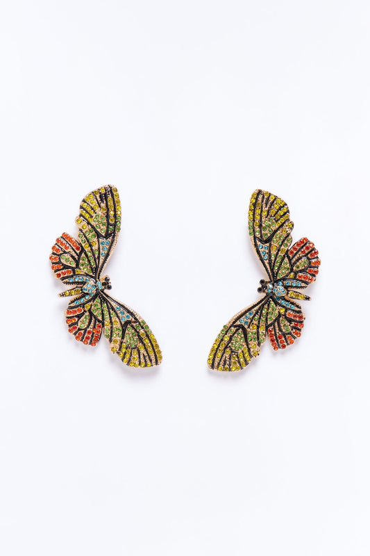 Born To Inspire Butterfly Earrings - Multi Color