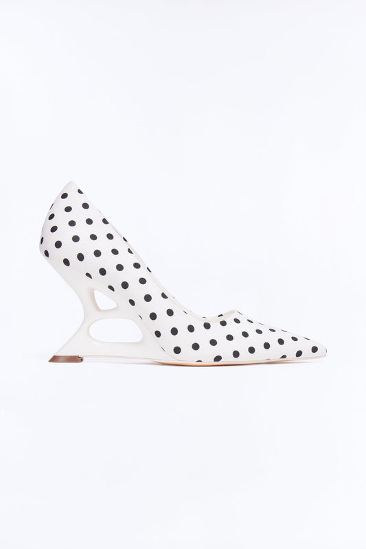 Dulce Novelty Wedge Pumps - White/combo