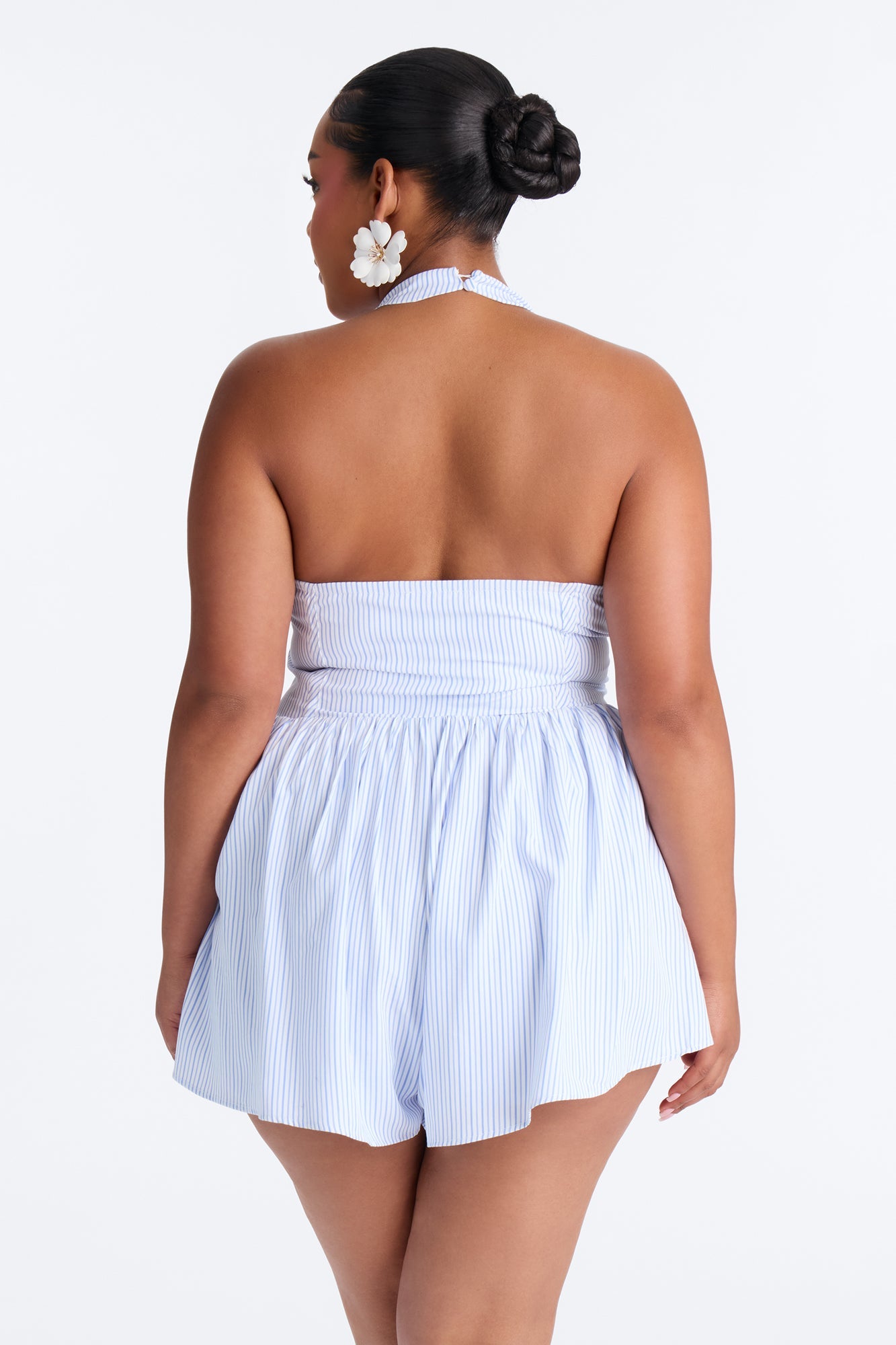 Picnic Daydream Striped Romper - Blue