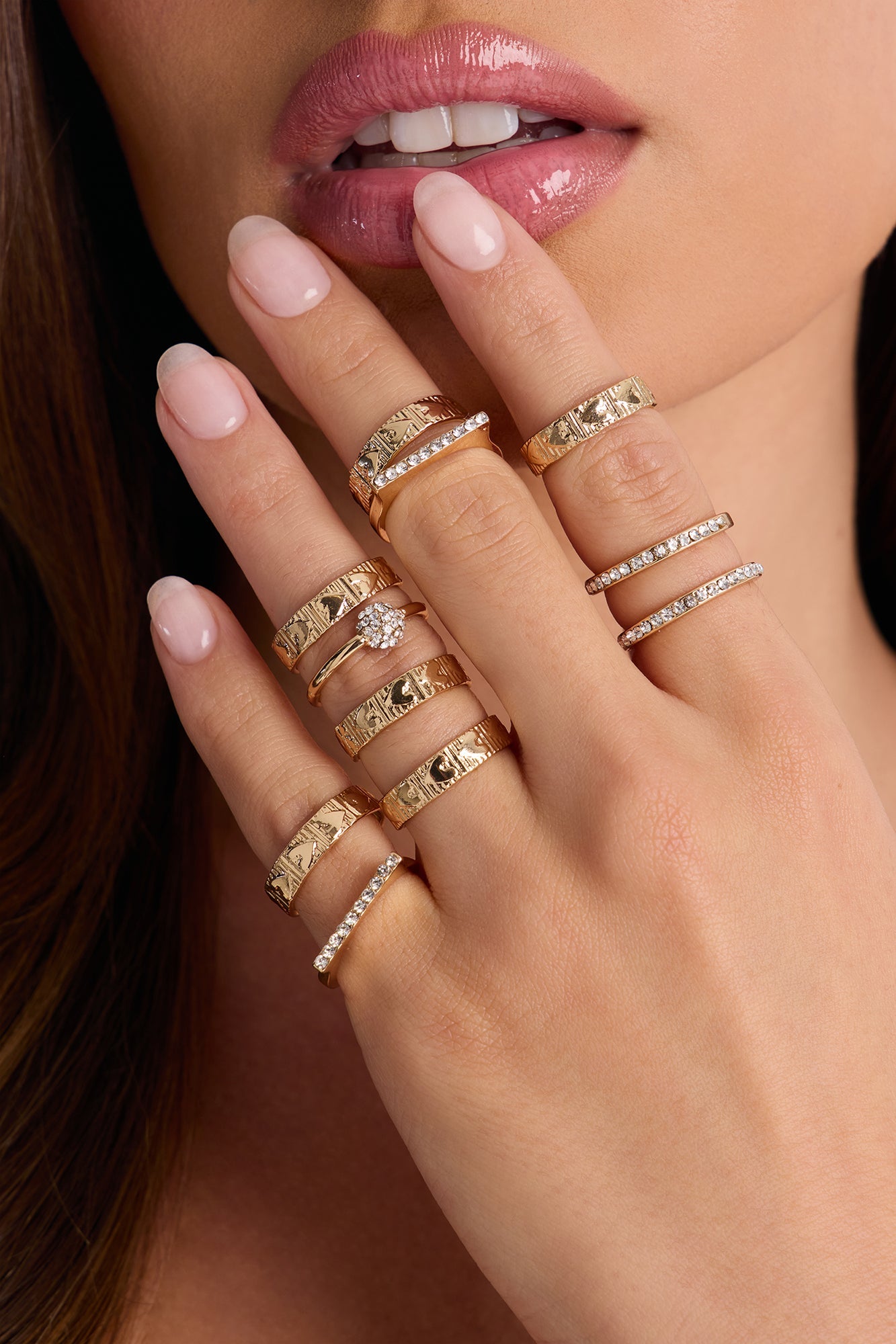Love And Blessings 11 Piece Ring Set - Gold