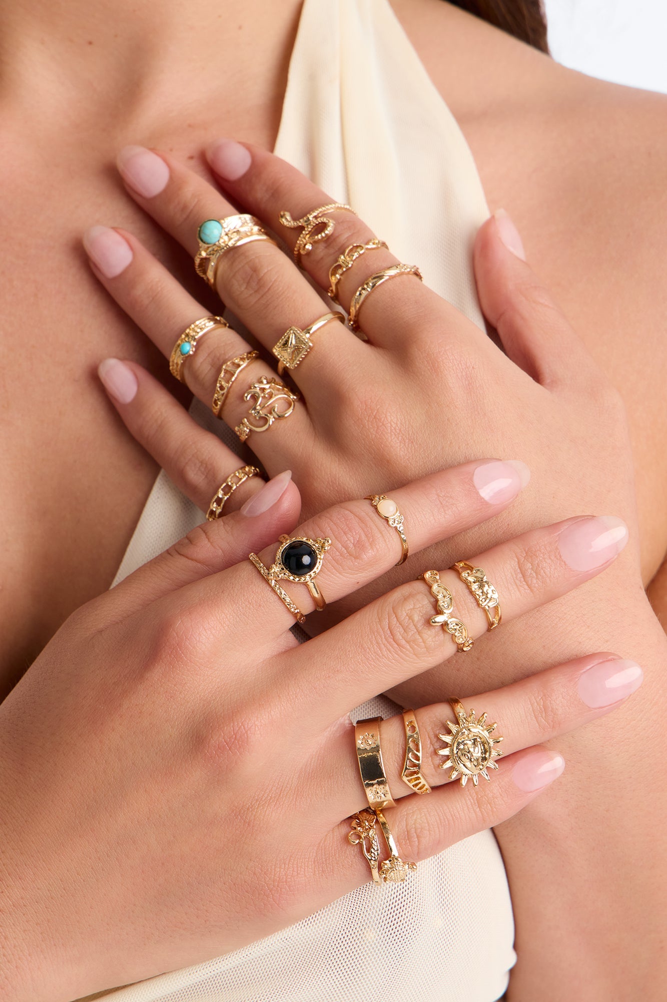 Written In Stars 19 Piece Multi Ring Set - Gold/combo