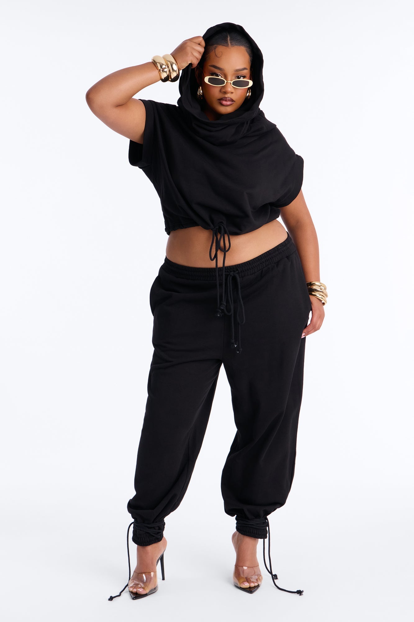 Alexa Jogger Pant Set - Black