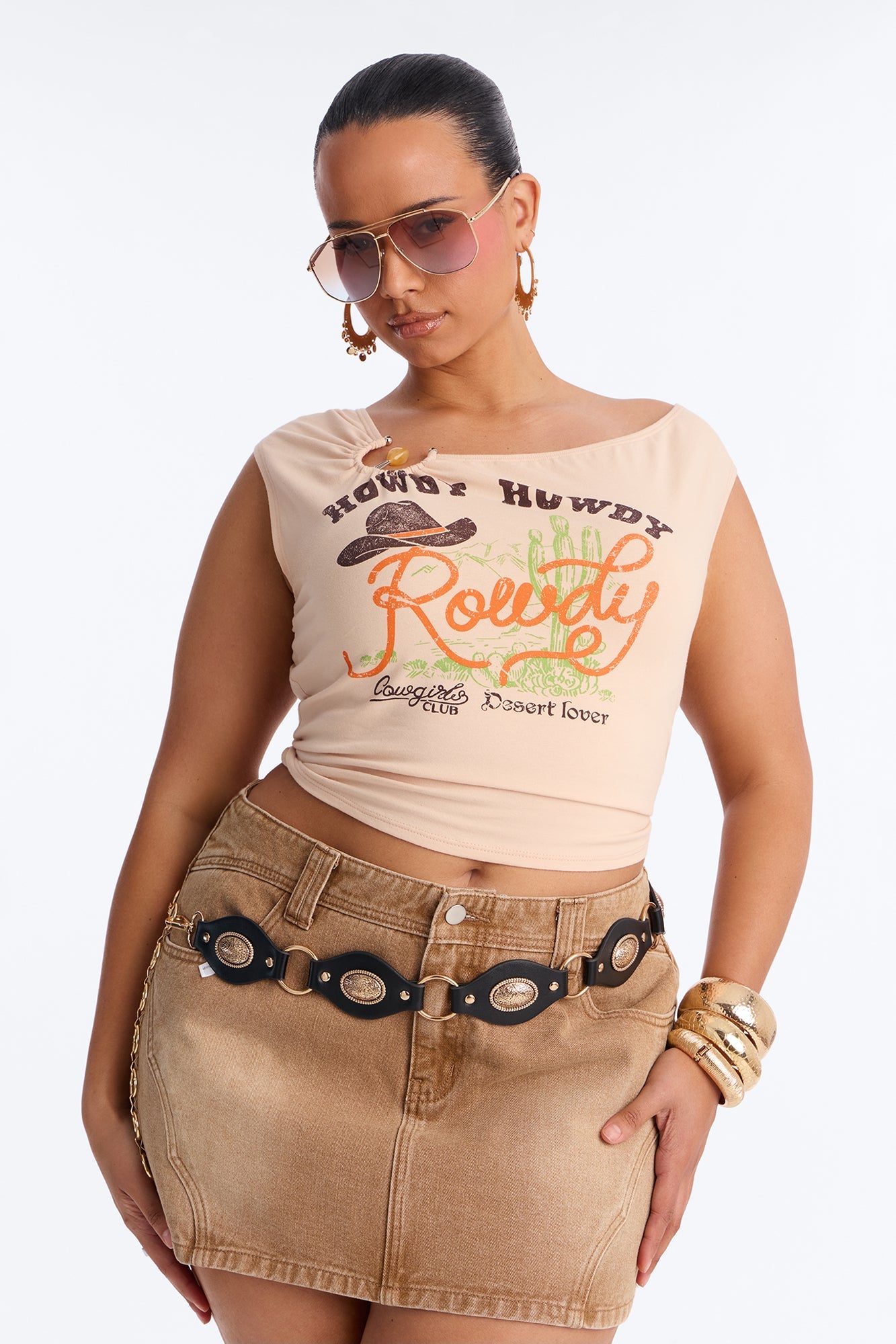 At My Waist O-Ring Chain Belt - Black
