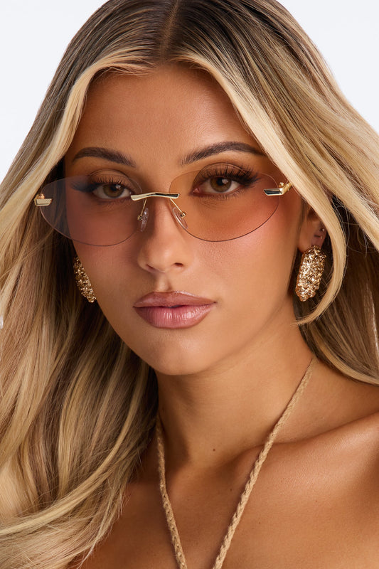 Regaining Power Sunglasses - Gold/Pink