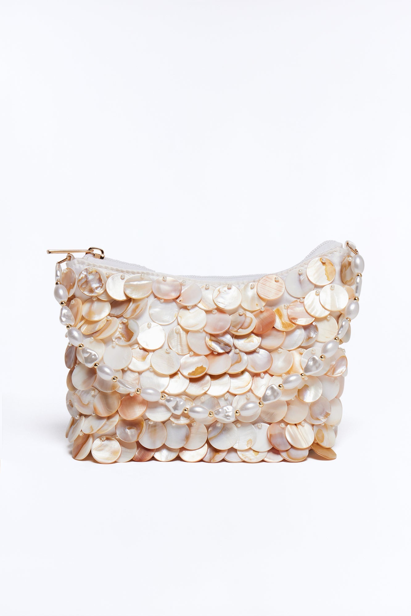 In Tulum Seashell Satchel Handbag - Natural/Combo
